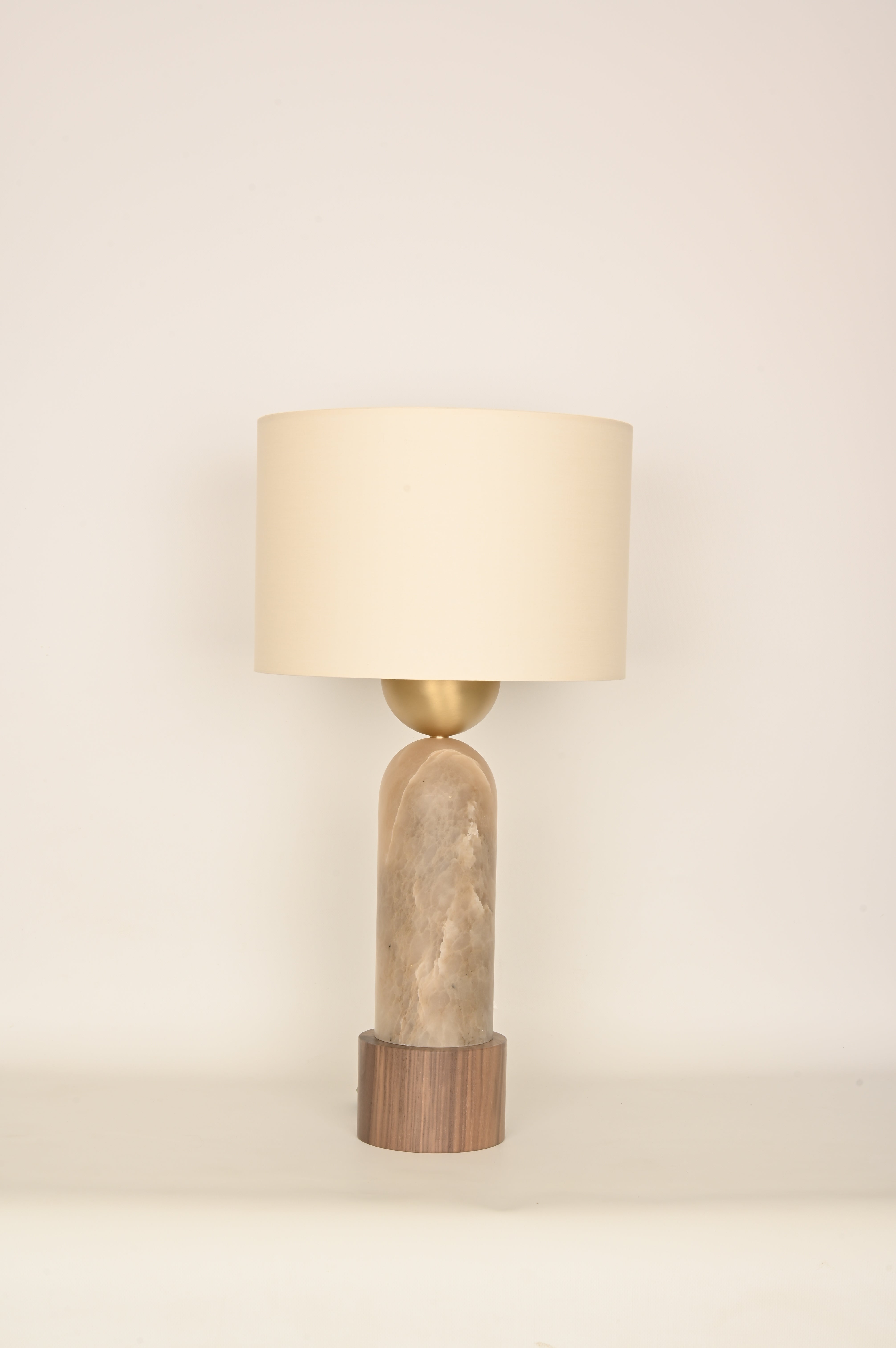PEONA KELO Table Lamp Dark Beige Alabaster