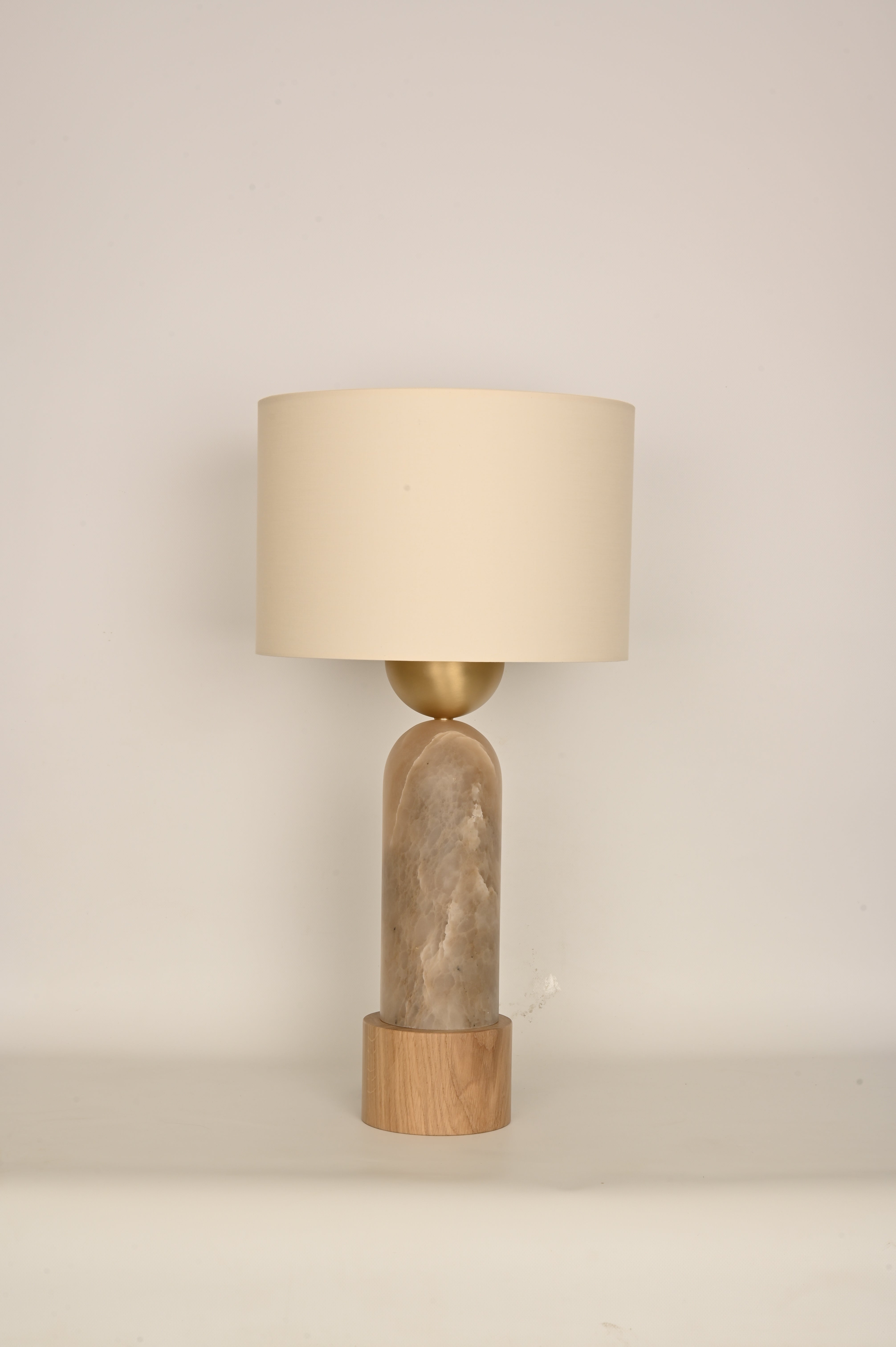 PEONA KELO Table Lamp Dark Beige Alabaster