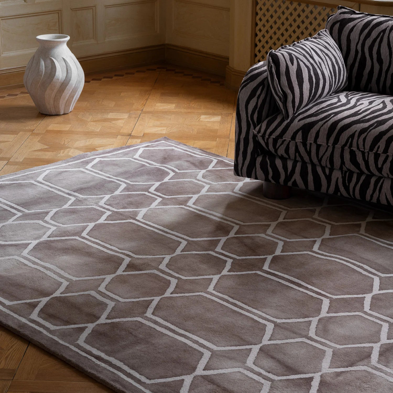 Beige TIE DYE rug