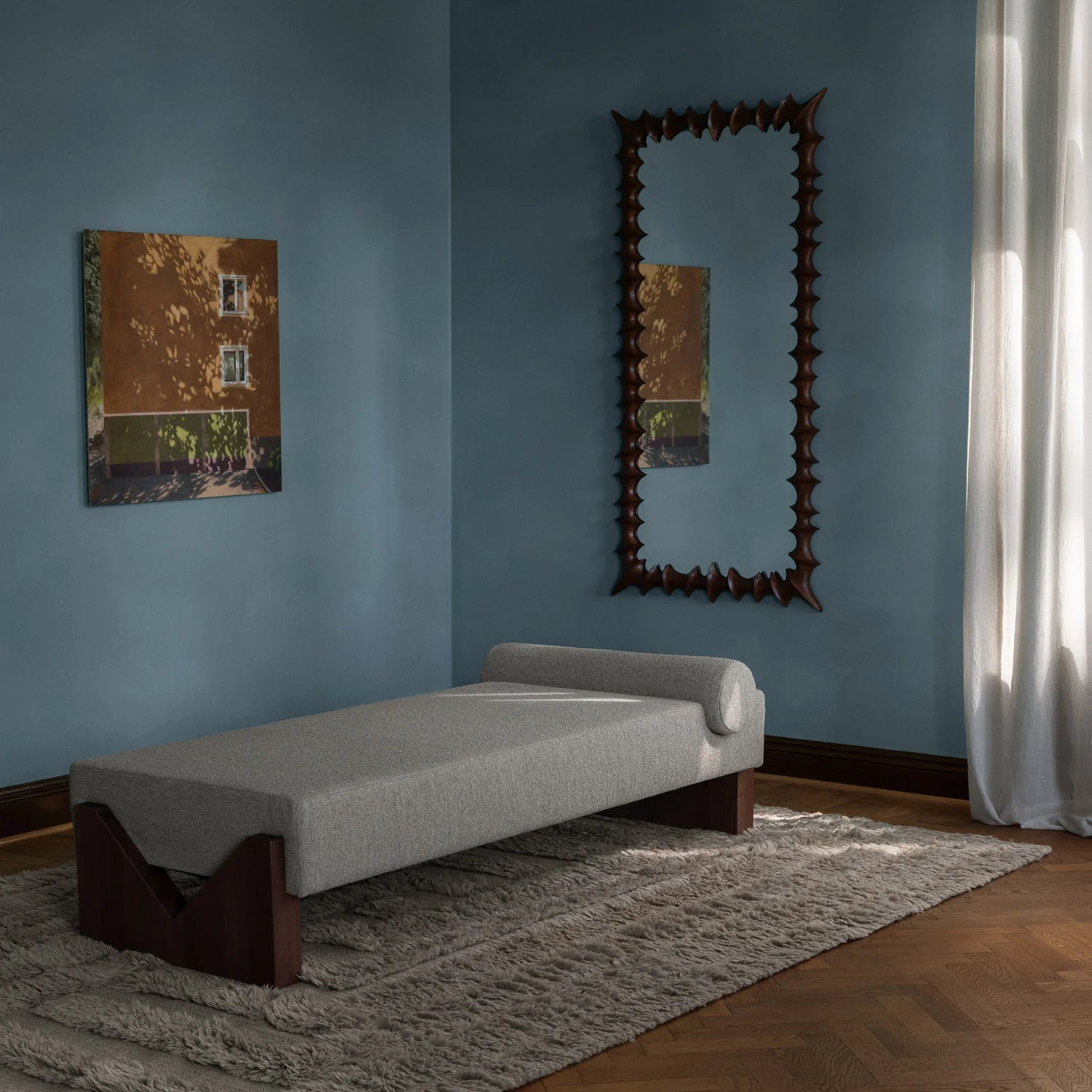 Koberec SHAGGY LABYRINT šedý s dlouhým vlasem