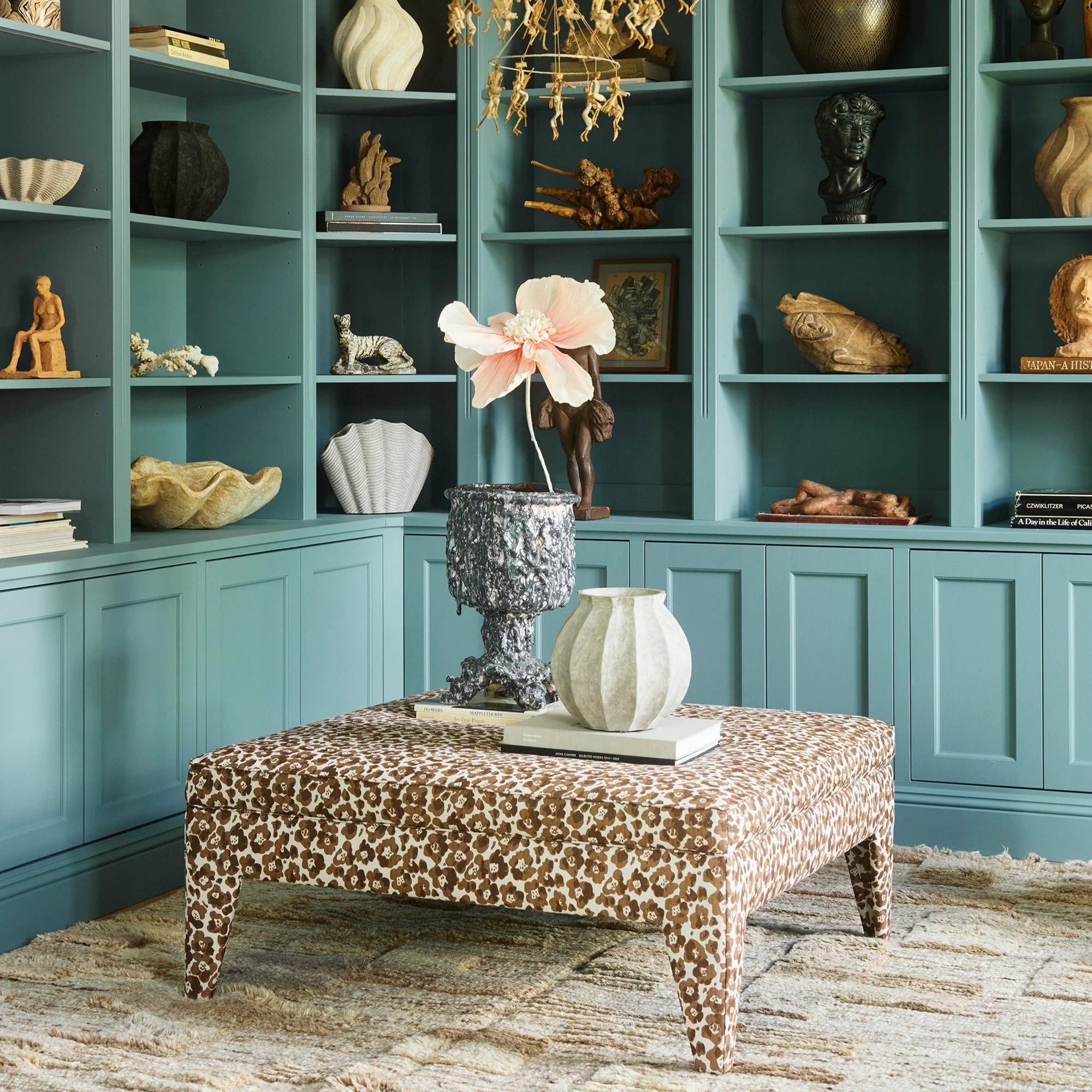 Puf OTTO béžový s hnědým