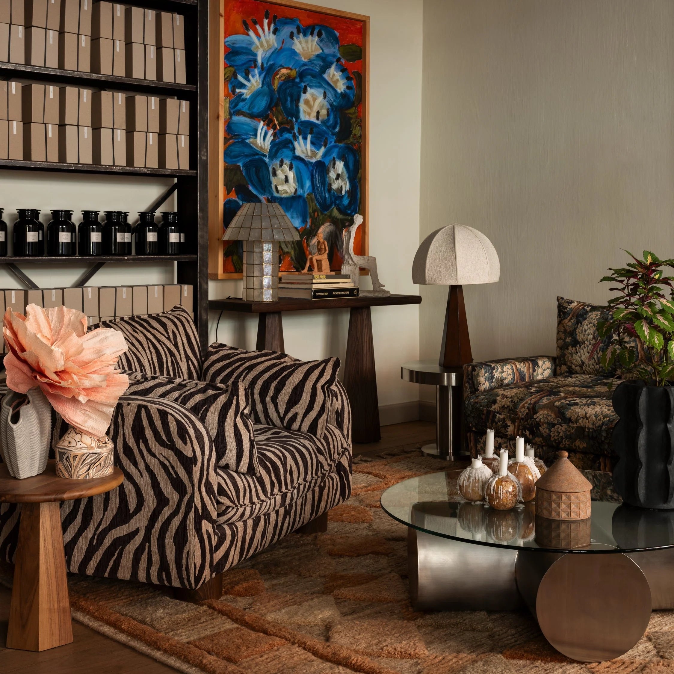 Stolní lampa HEXAGON jasanová dýha