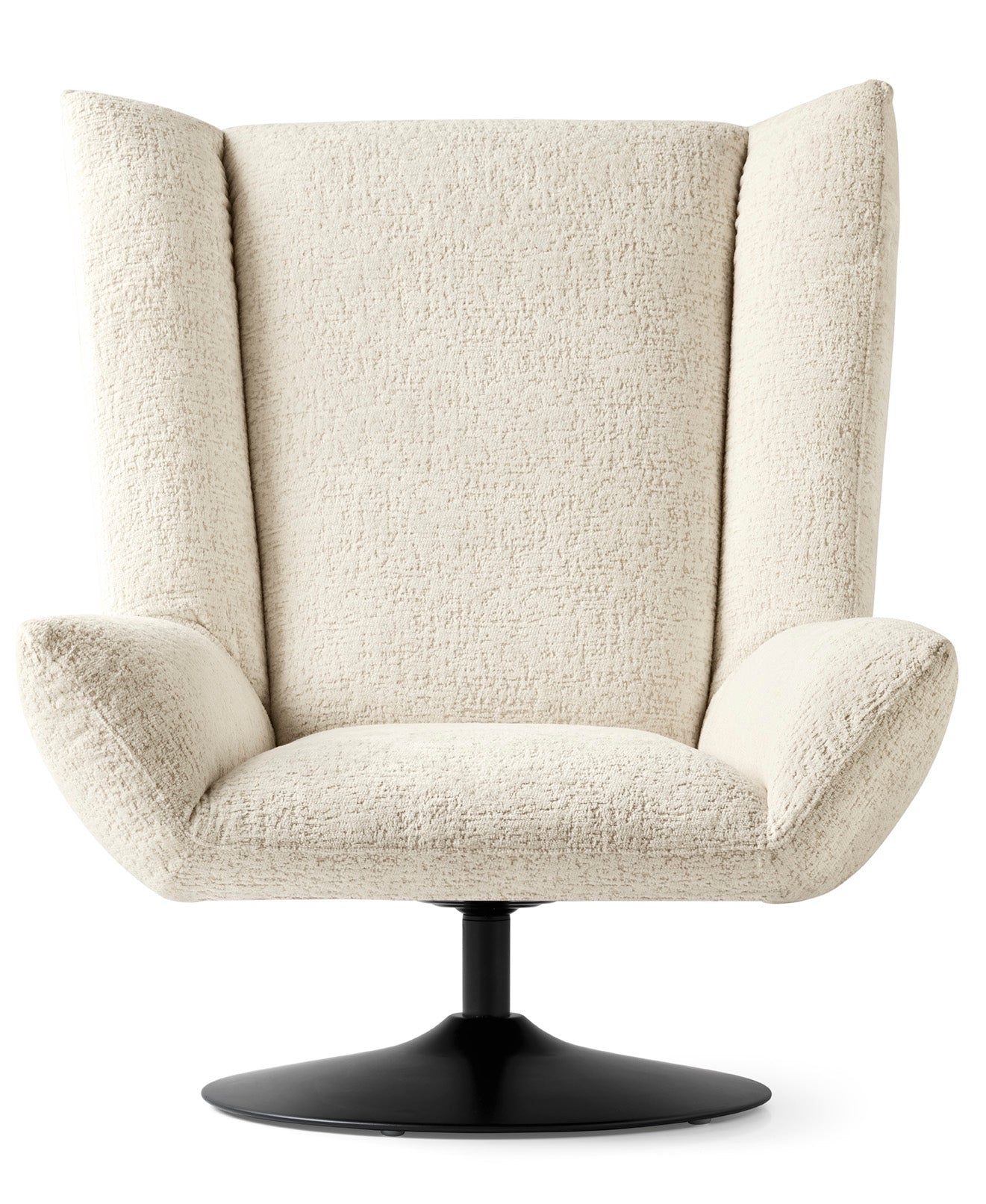 Swivel Armchair DALIA upholstered with a black base