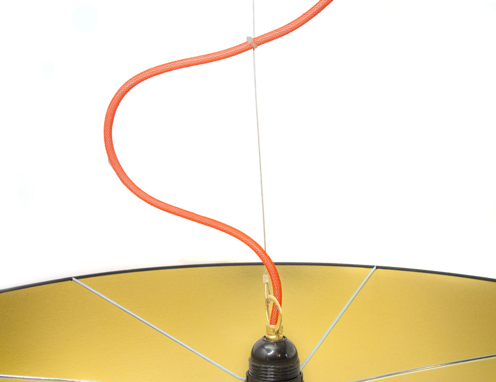 Závěsné svítidlo ALEXIS černé se zlatým středem