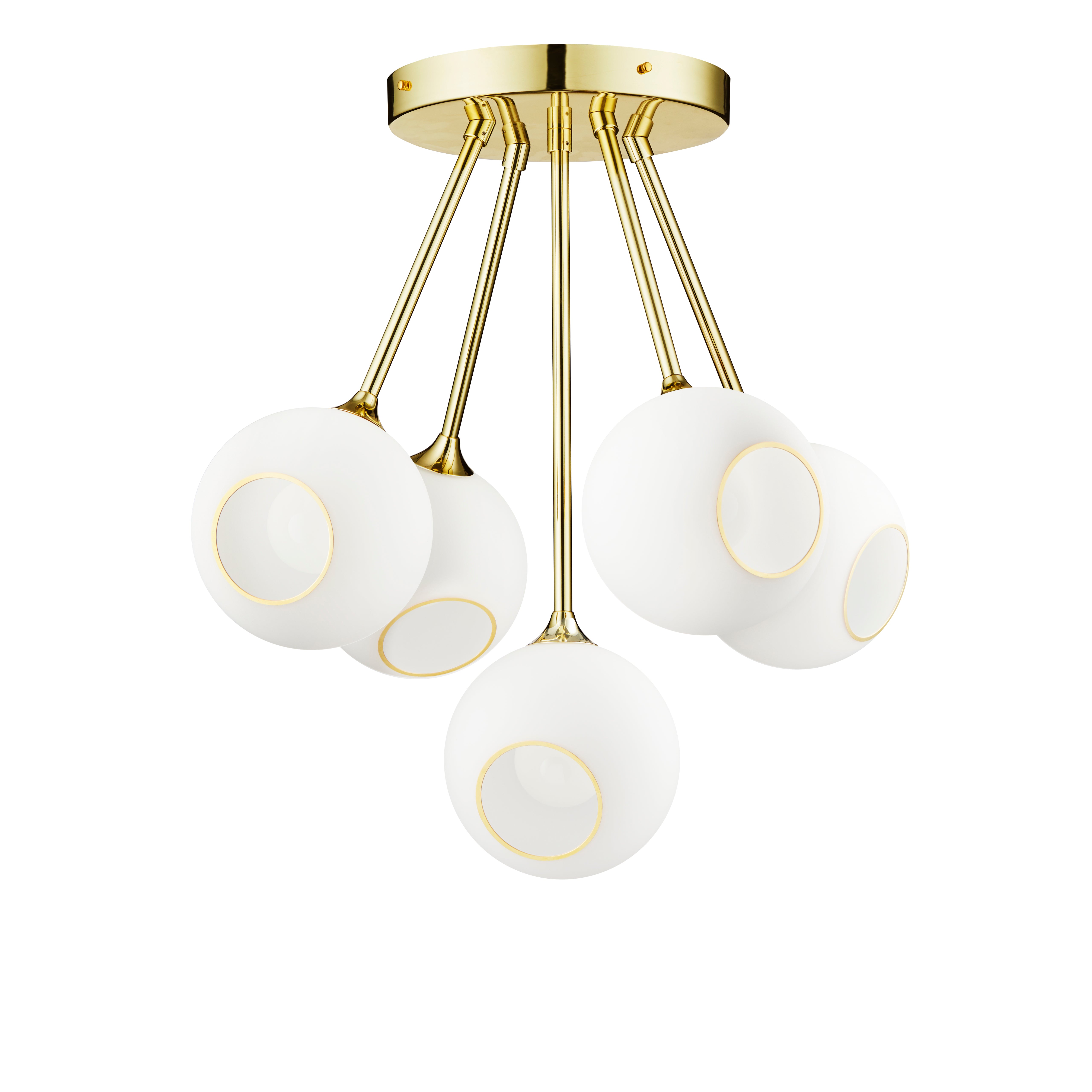 Závěsné svítidlo BALLROOM MOLECULE bílé se zlatým povrchem