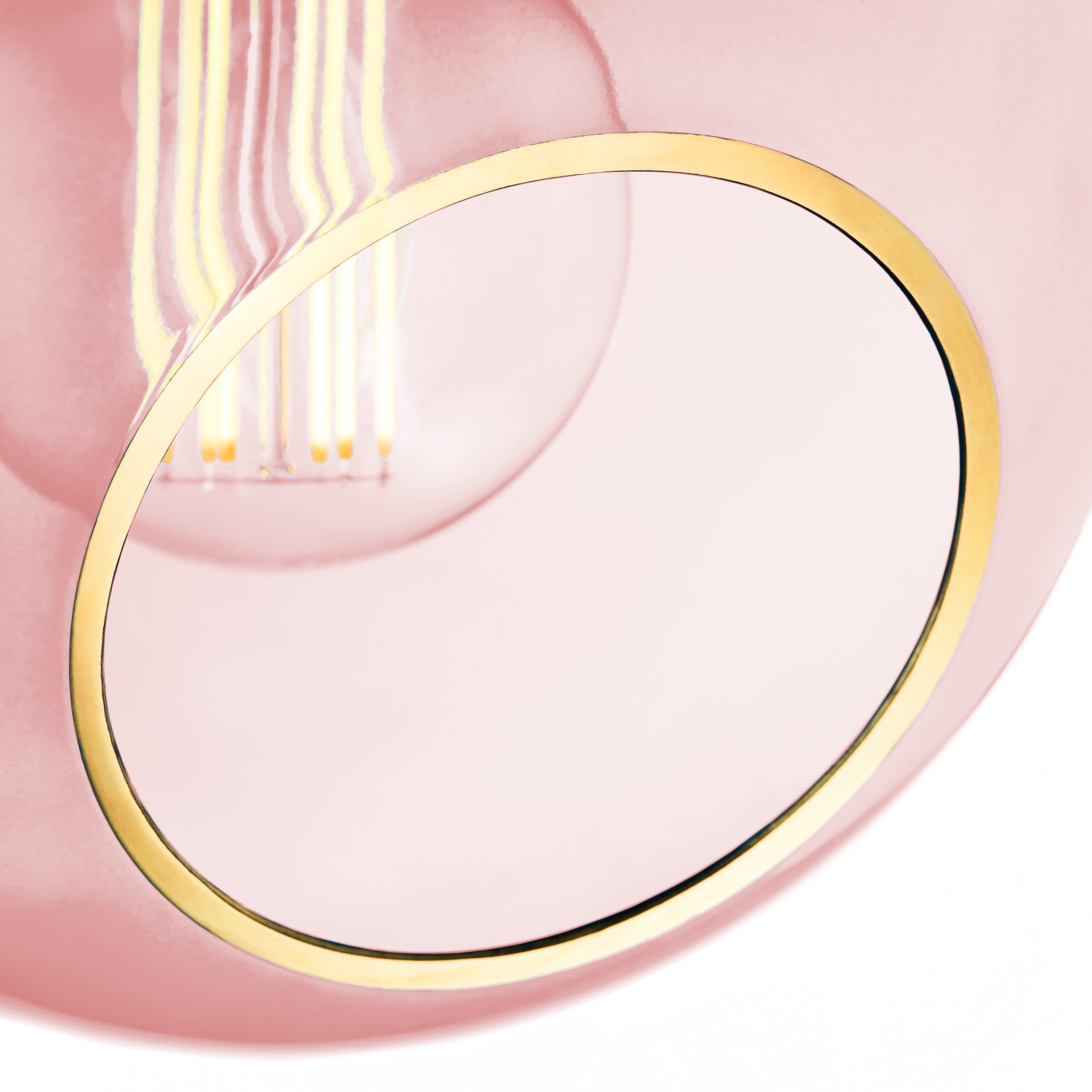 Závěsné svítidlo BALLROOM růžové se zlatým povrchem