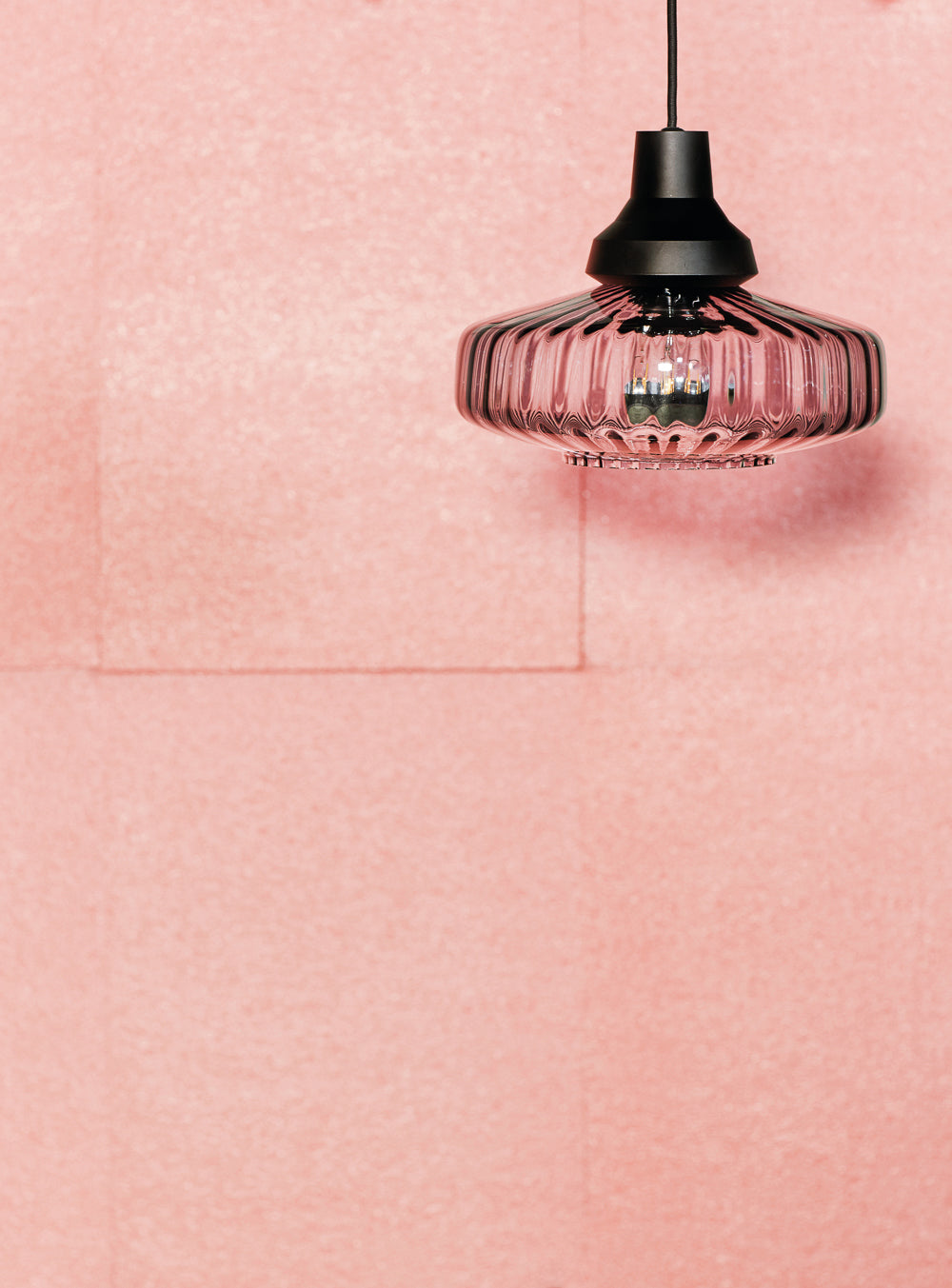 NEW WAVE OPTIC pendant lamp smoky glass with black finish