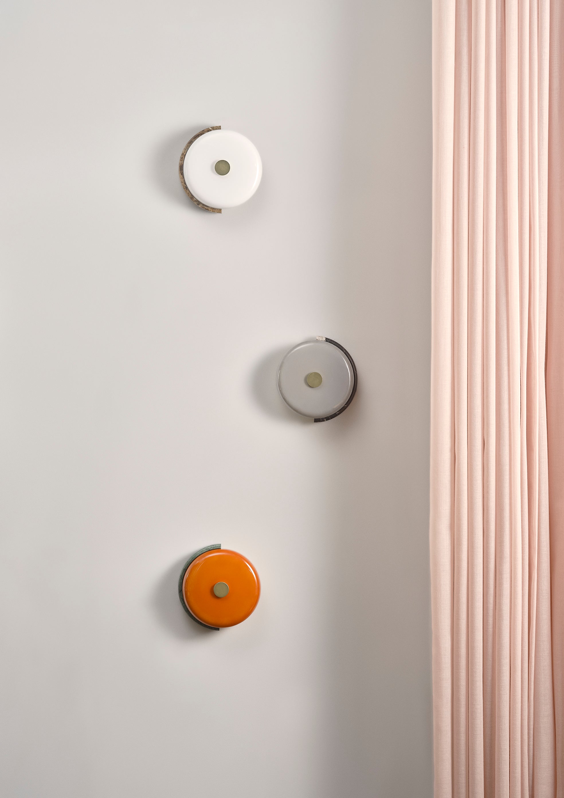 TRIP wall lamp dark gray marble with smoky glass