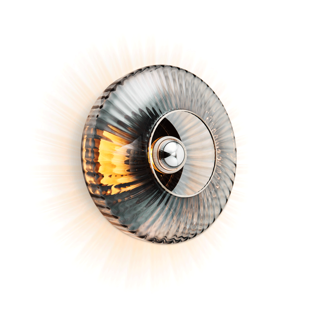 Nástěnné svítidlo NOVÁ VLNA OPTIC kouřové sklo