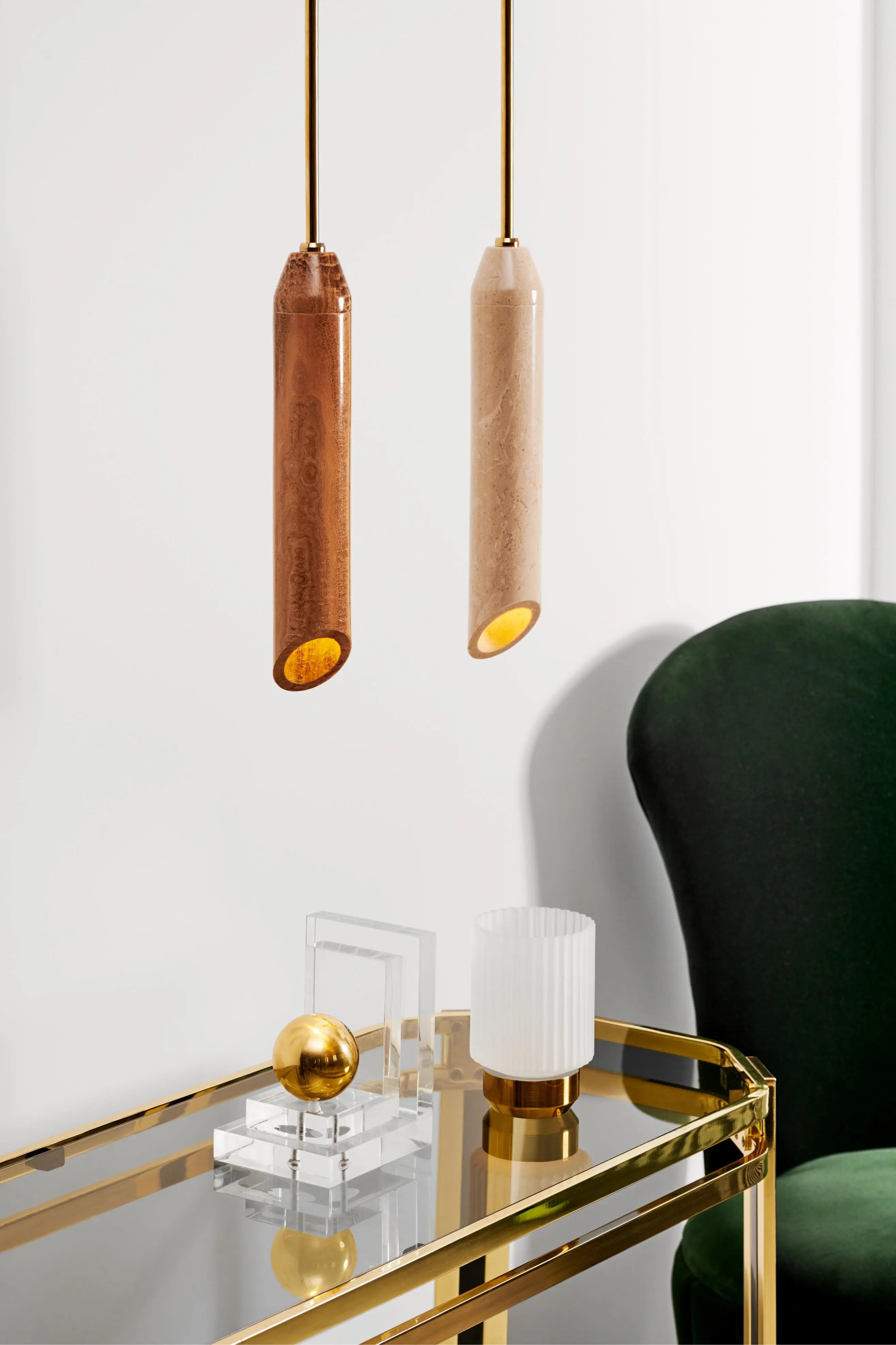 Lampa wisząca MARBLE ART piaskowy marmur – Design By Us