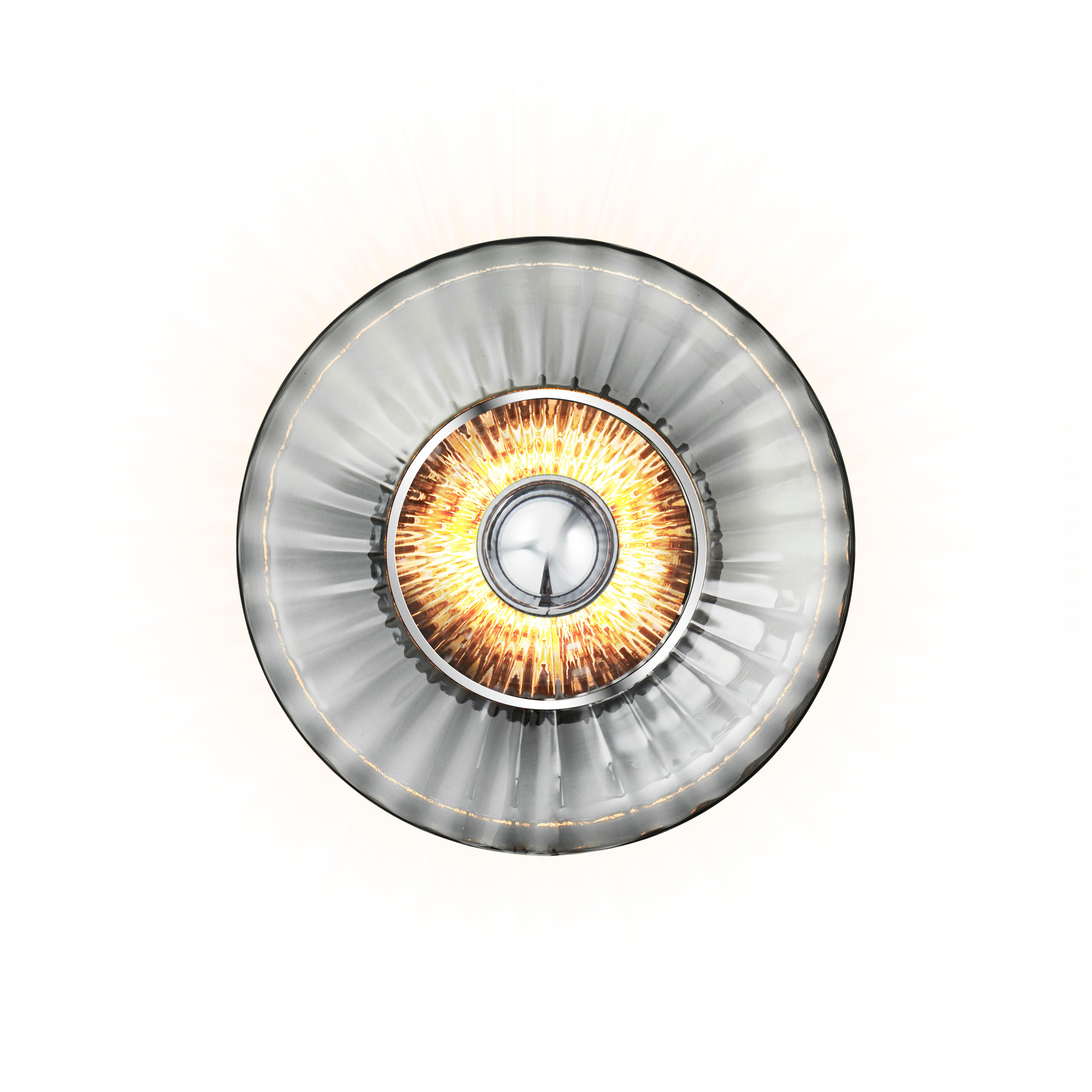 Nástěnné svítidlo NOVÁ VLNA OPTIC kouřové sklo