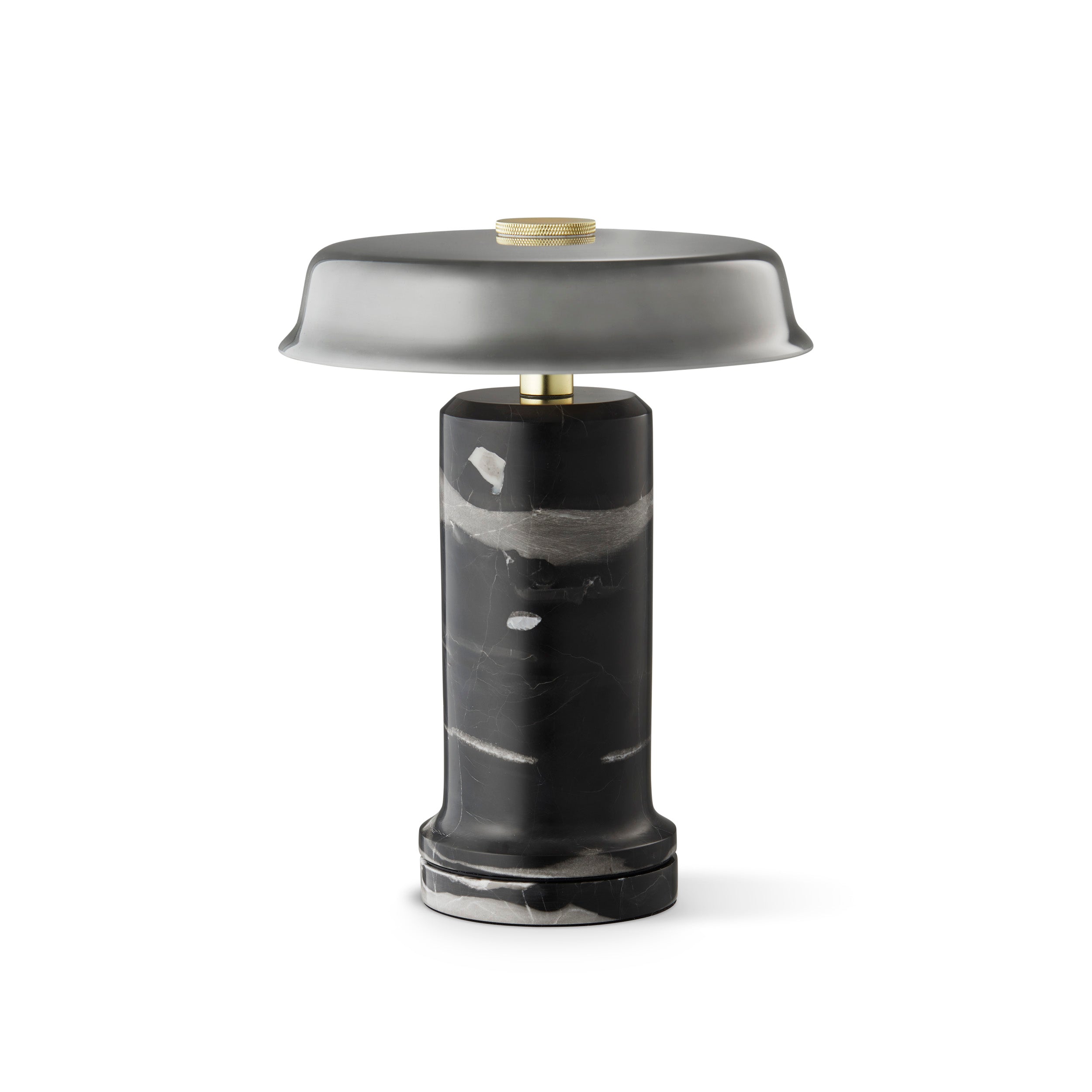 Portable lamp TRIP NO. 2 gray marble with smoky glass