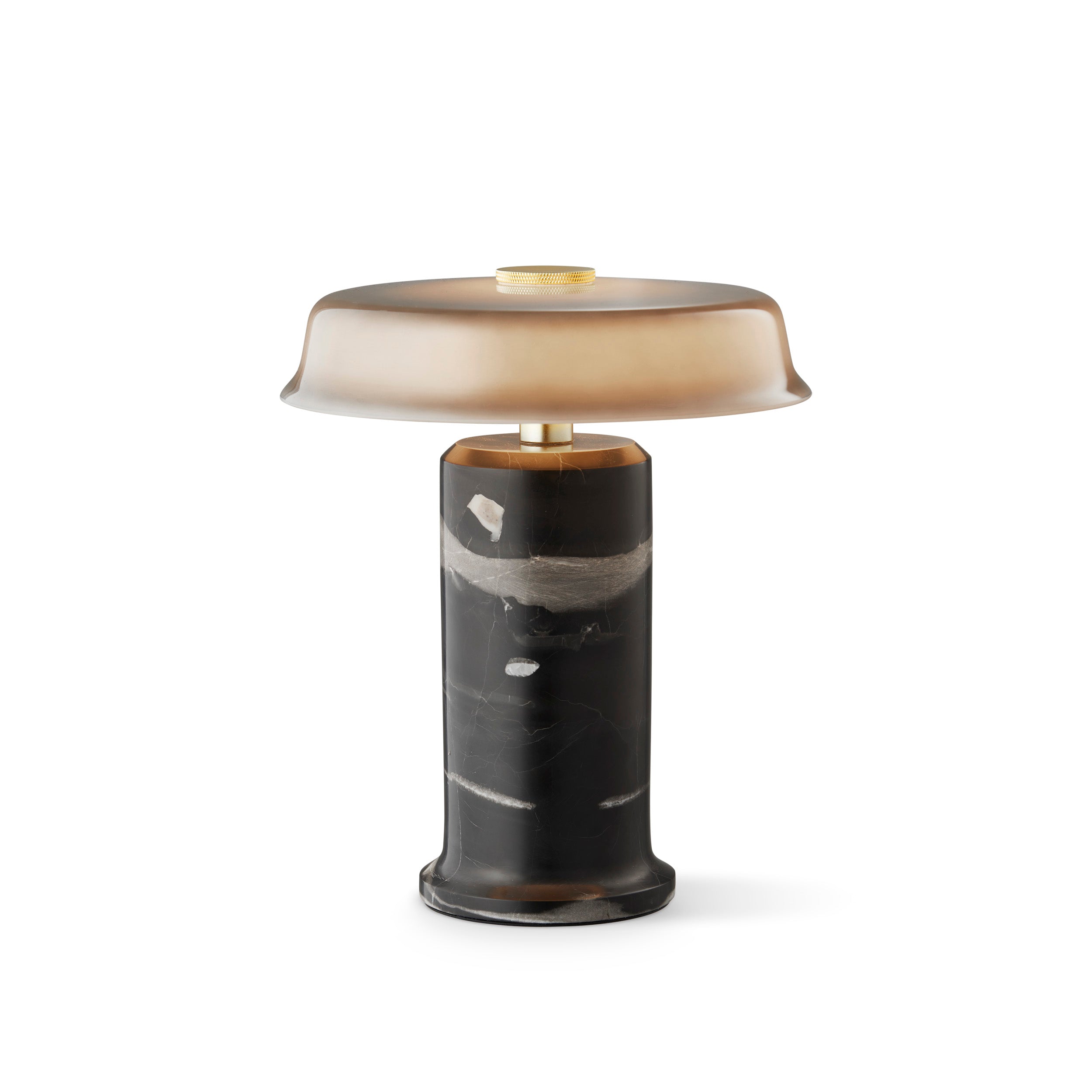 Portable lamp TRIP NO. 2 gray marble with smoky glass