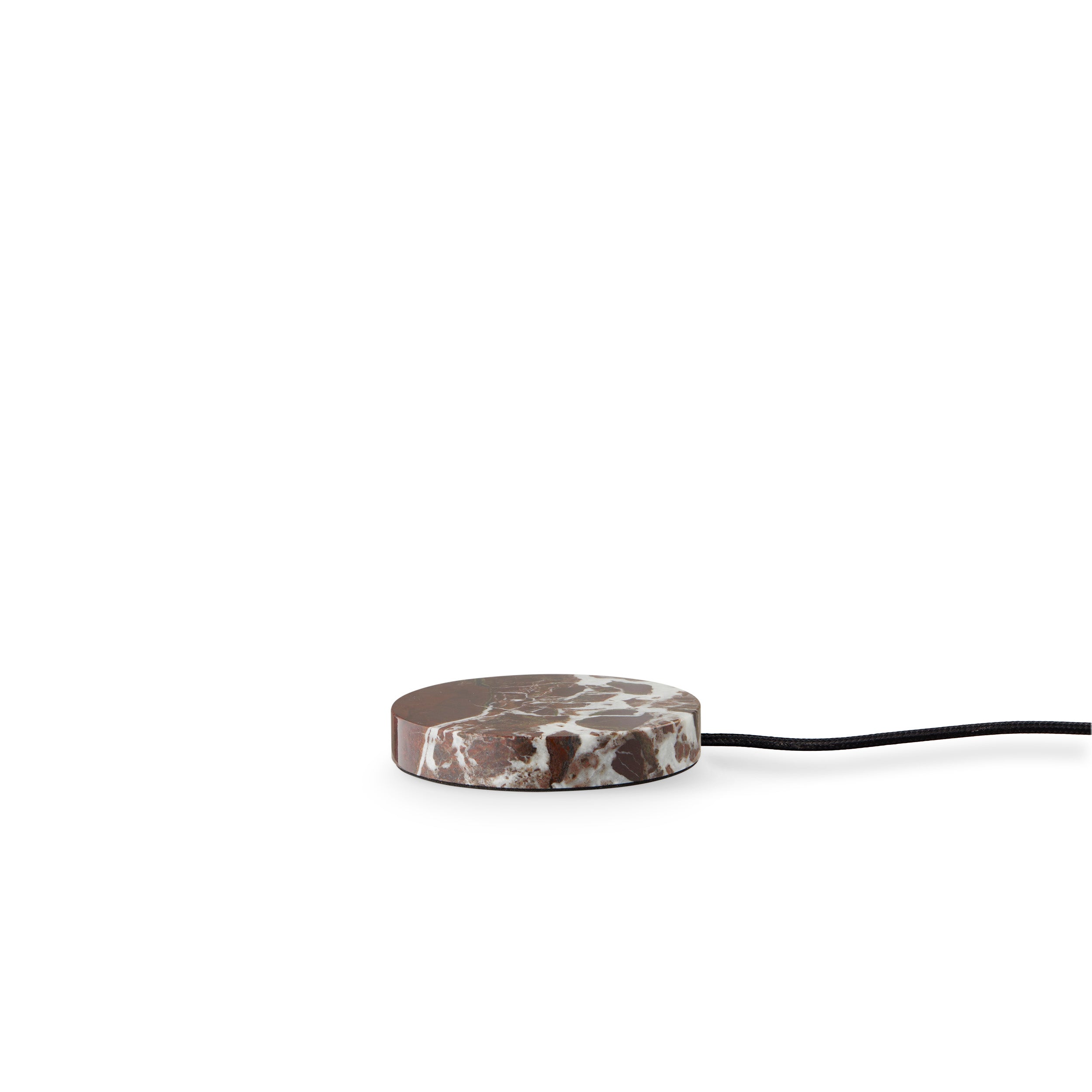 Portable lamp TRIP NO. 2 burgundy marble with milky white glass