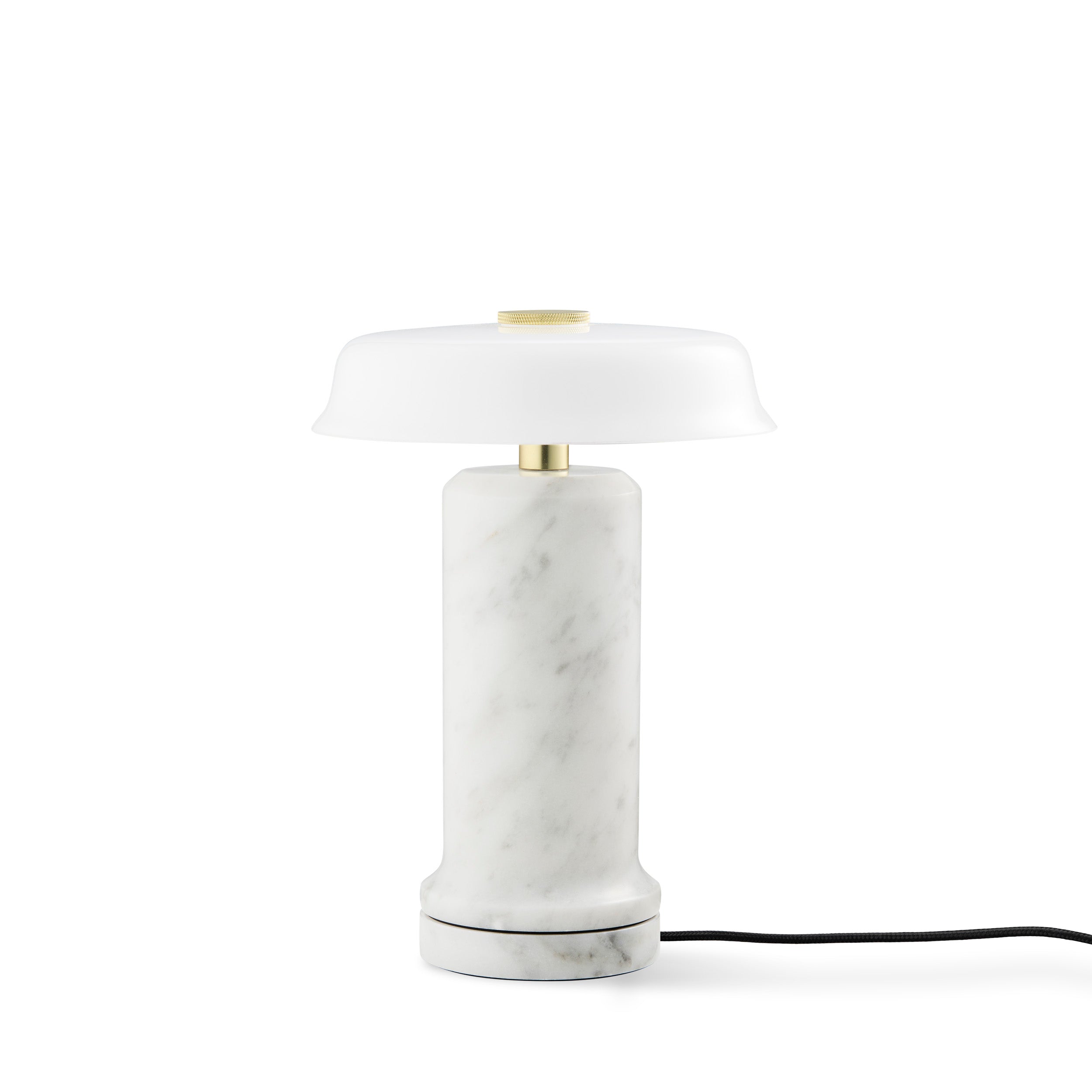 Přenosná lampa TRIP č. 2 bílý mramor s mléčně bílým sklem