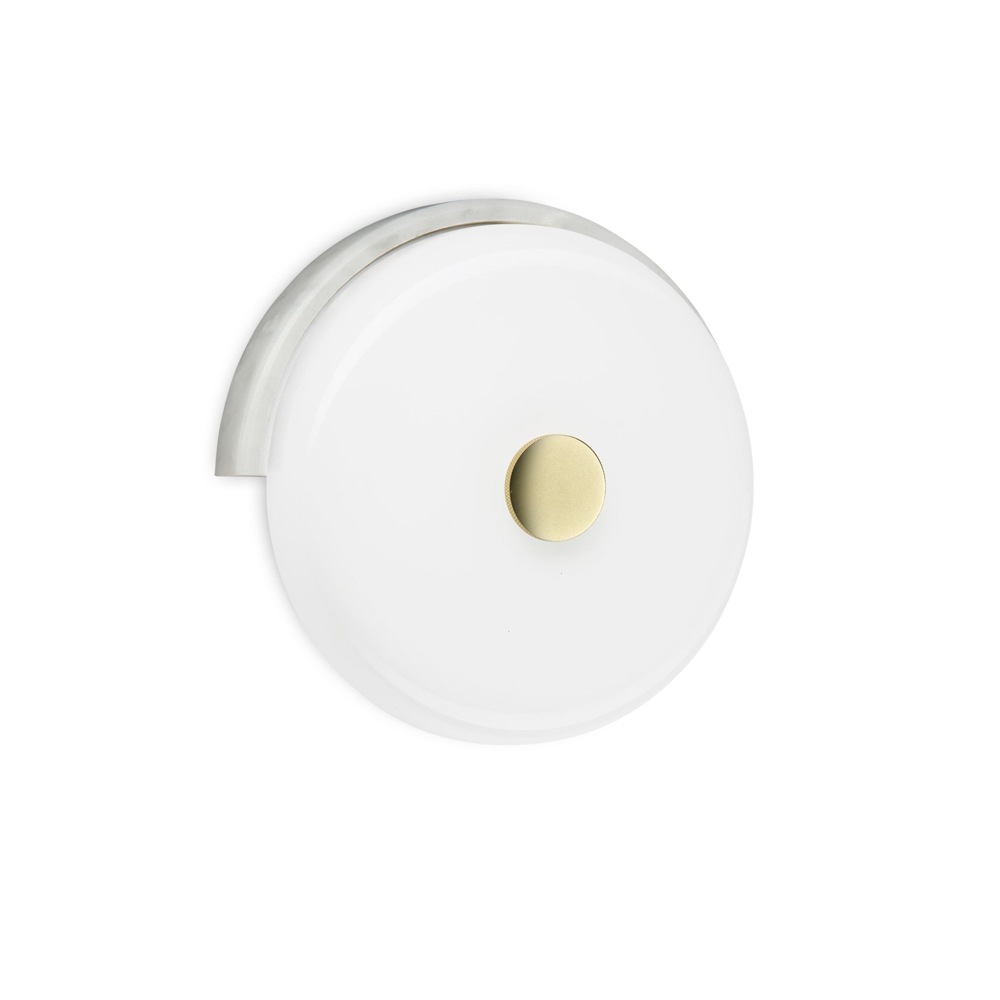 TRIP Wall Lamp White Marble with Milky White Glass