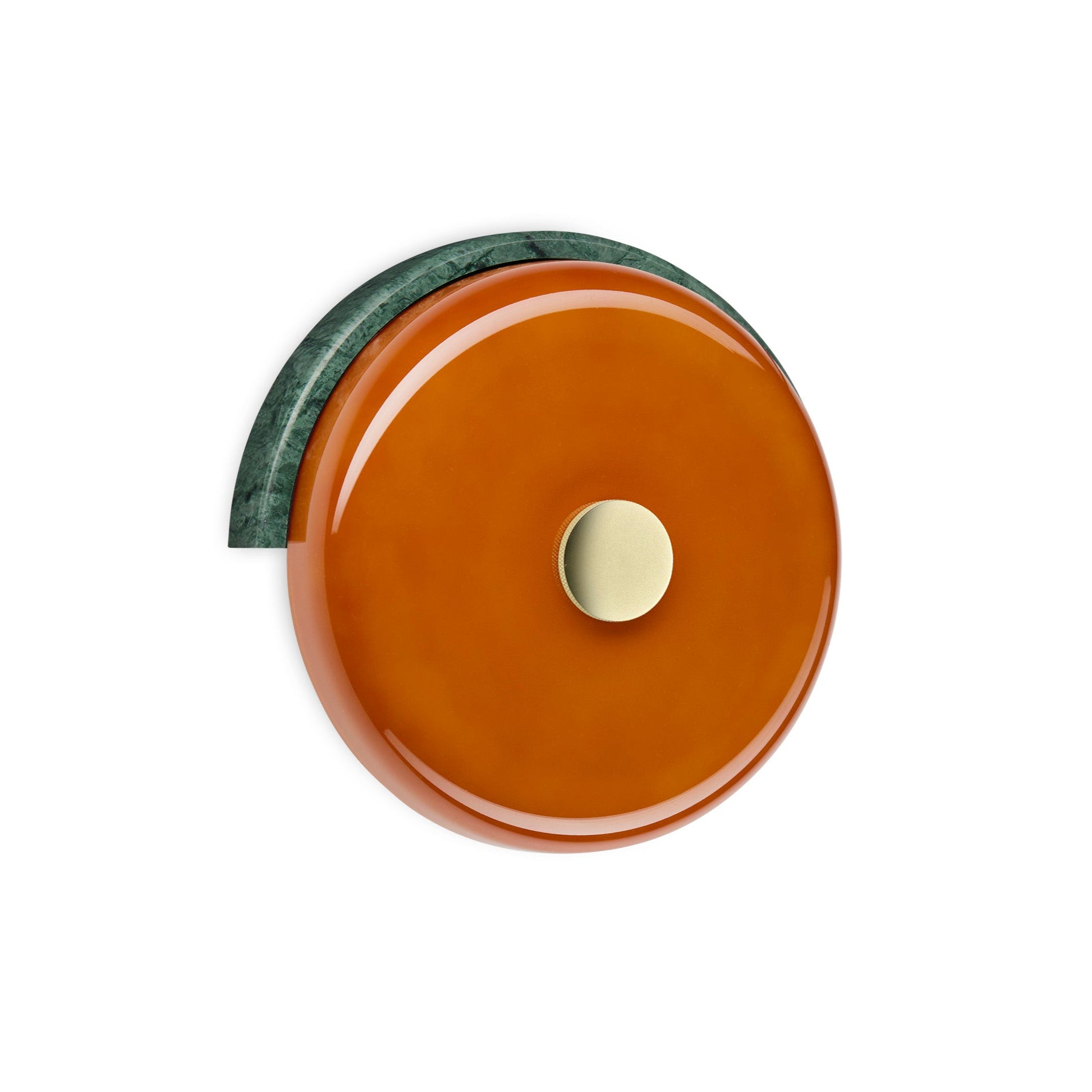 Nástěnné svítidlo TRIP zelený mramor s jantarovým sklem