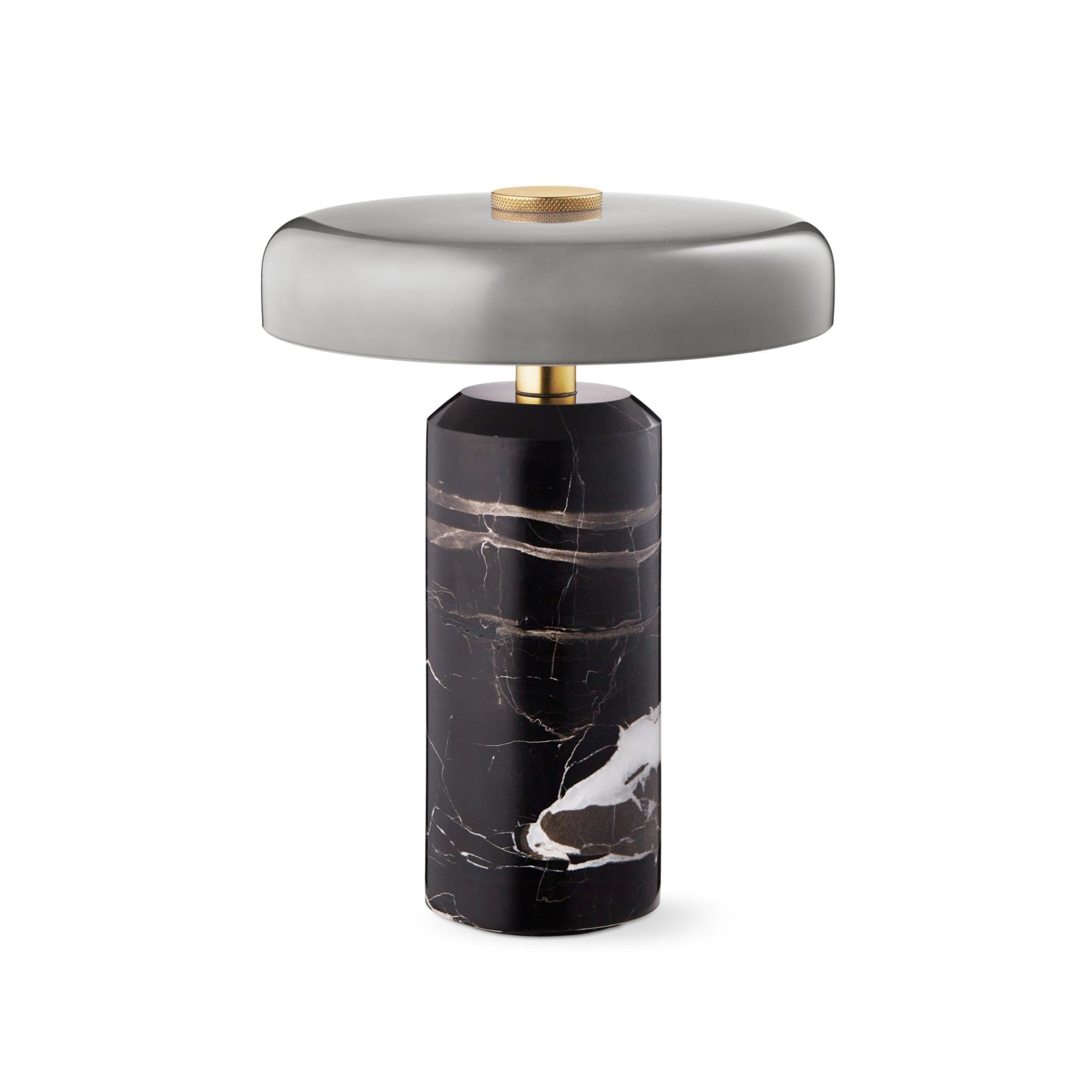 Portable lamp TRIP gray marble with smoky glass