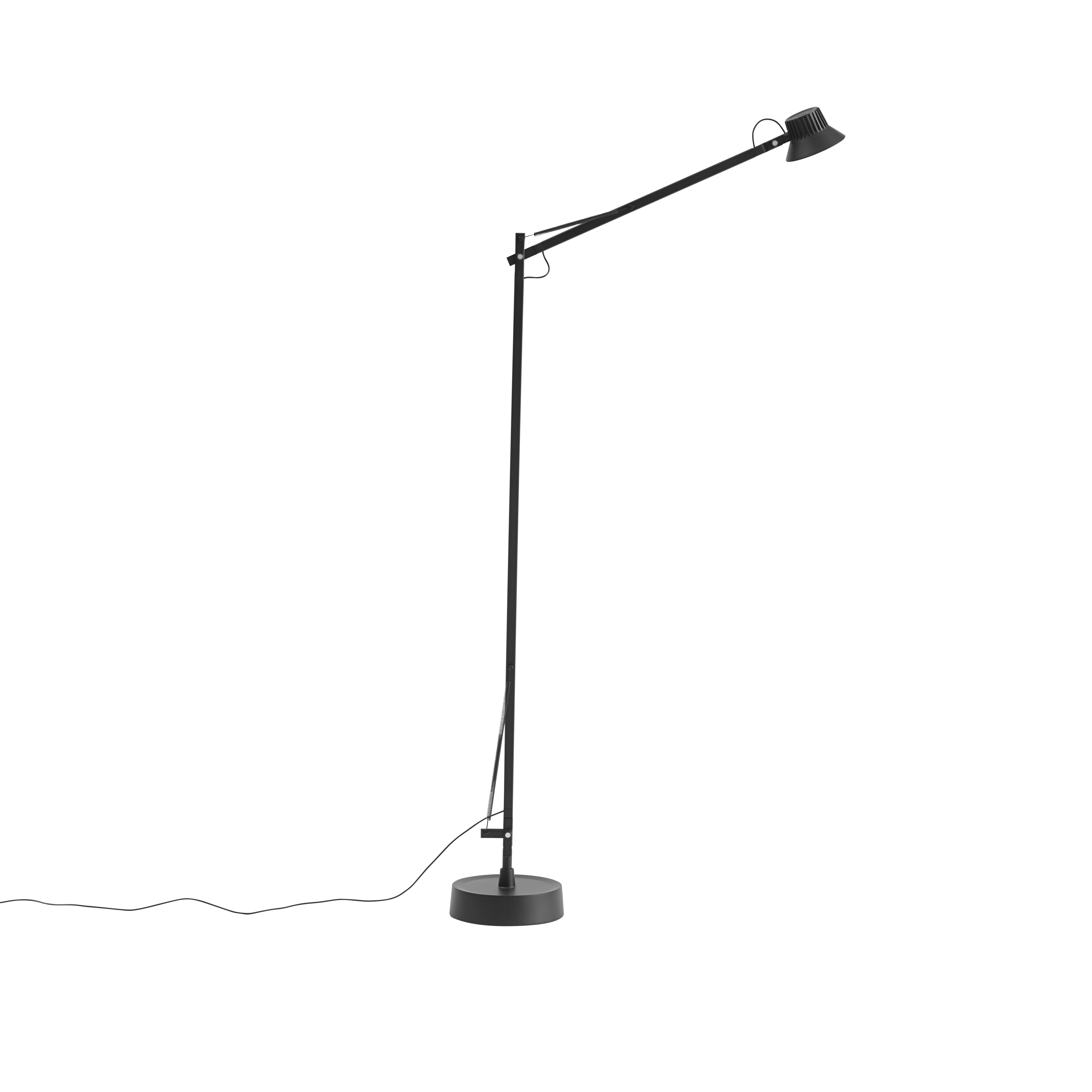 Lampa podłogowa do czytania regulowana DEDICATE czarny