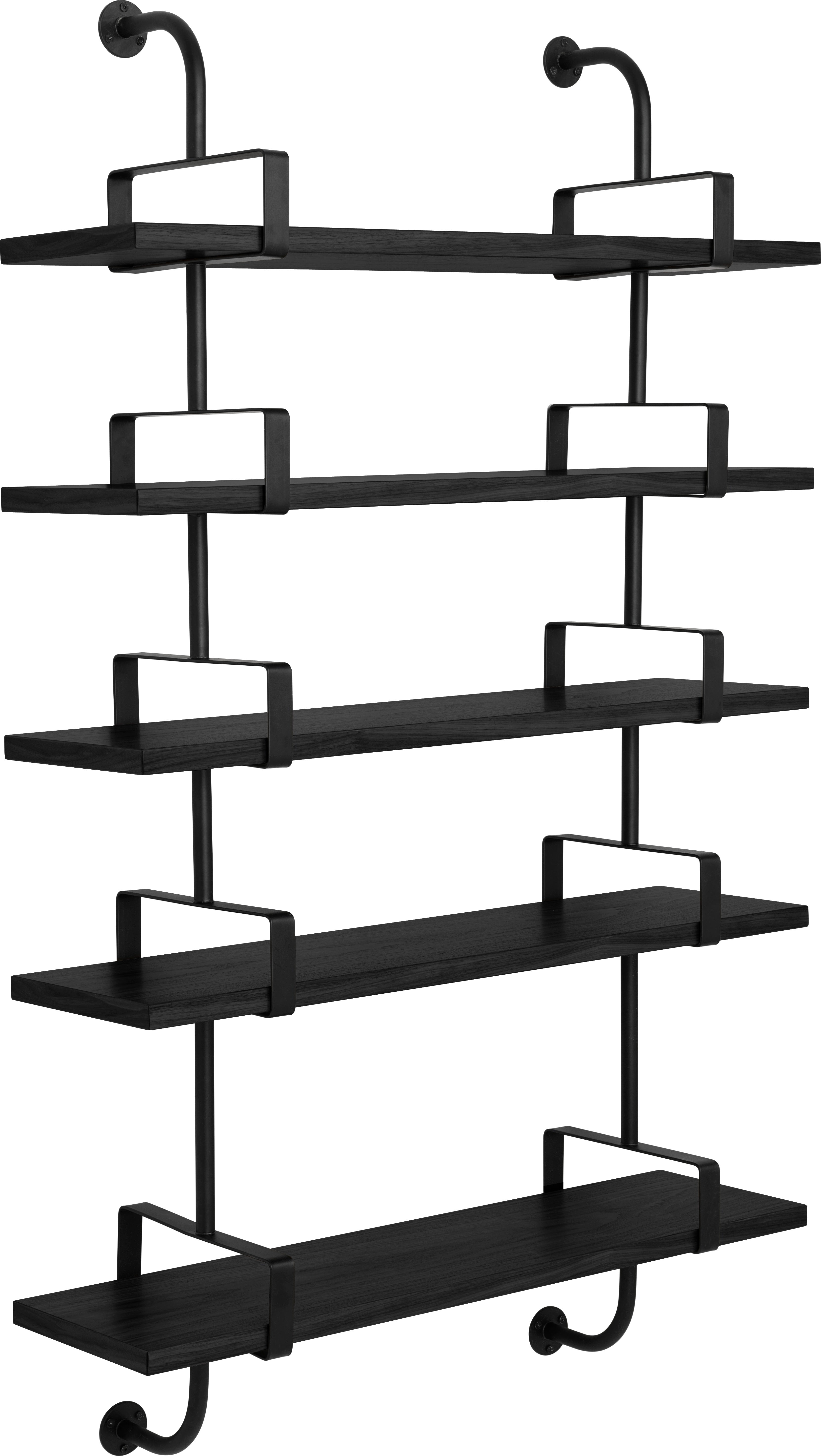 Police DÉMON černé jasanové dřevo