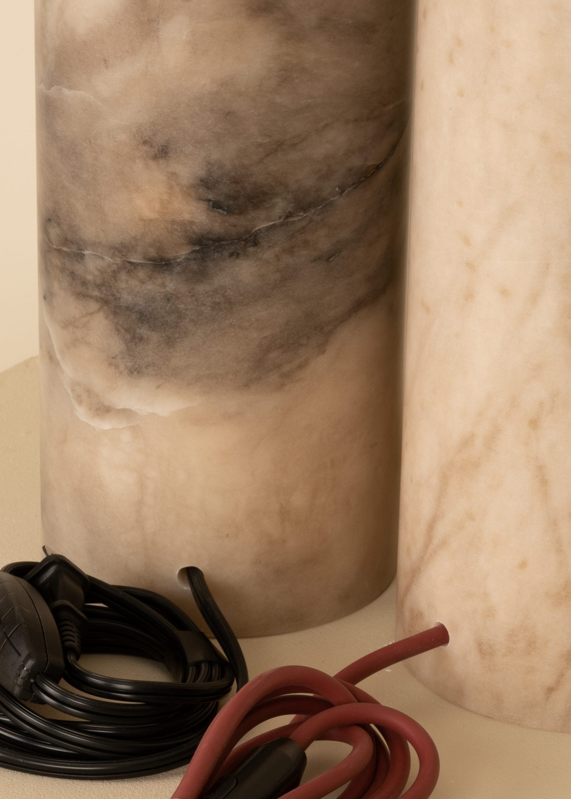 PEONA KELO Table Lamp Dark Beige Alabaster