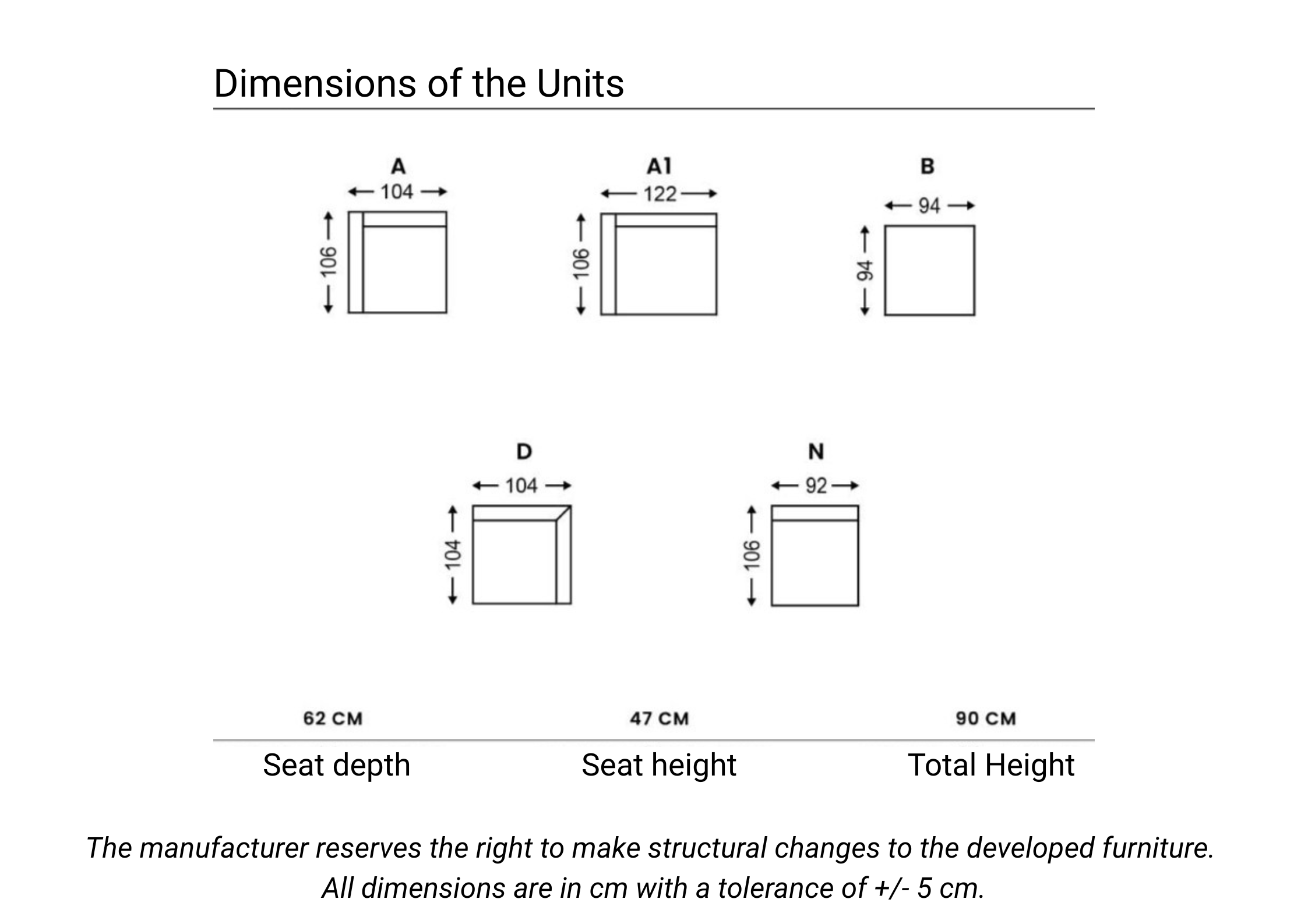 Customizable BELLA modular sofa