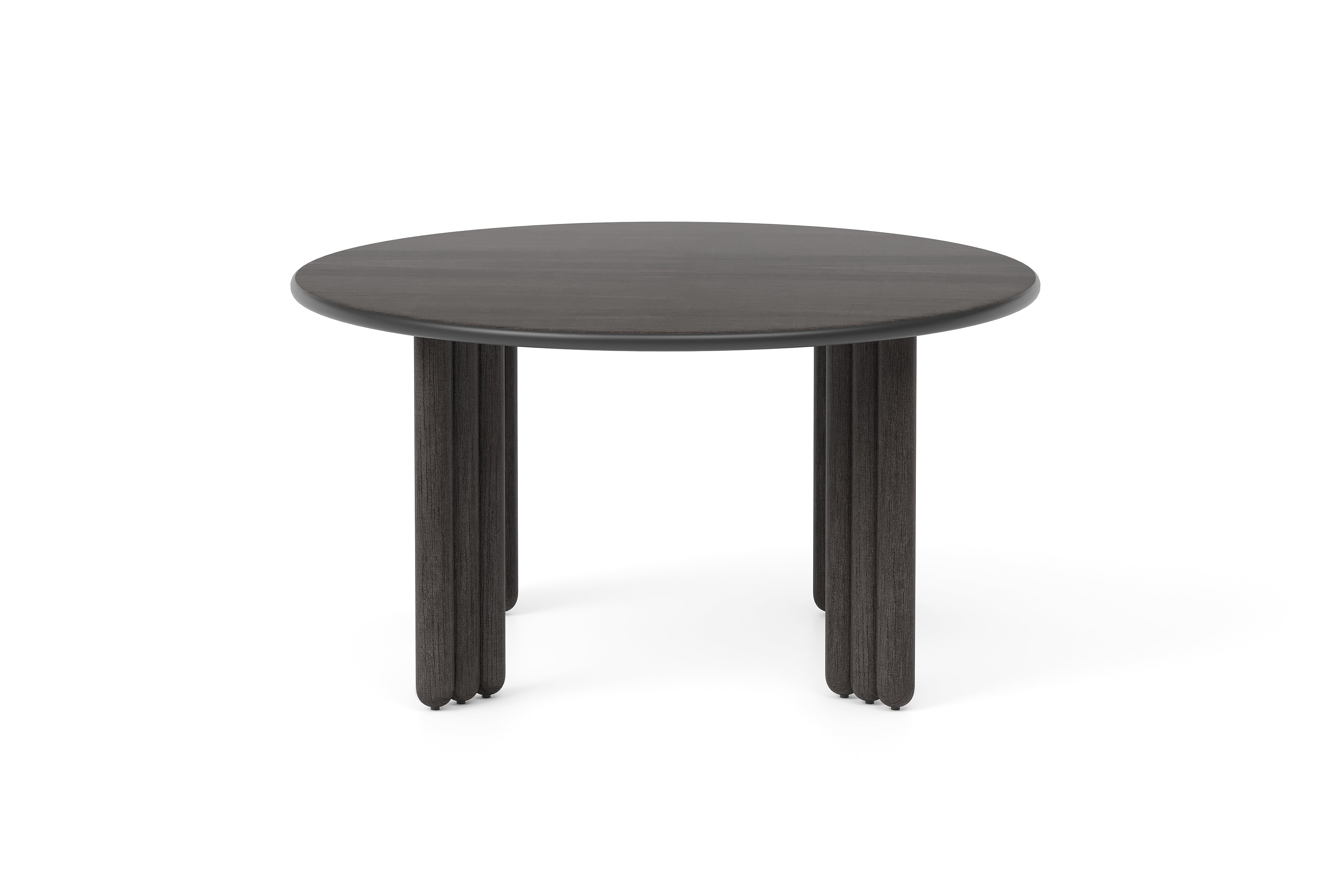 Kulatý stůl FLOCK černé jasanové dřevo