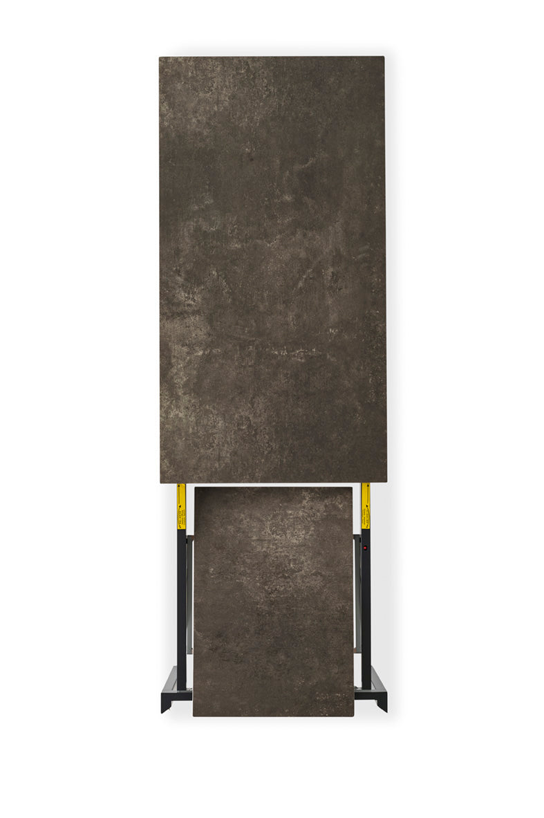 Expandable Table DUCA with Graphite Top and Black Base