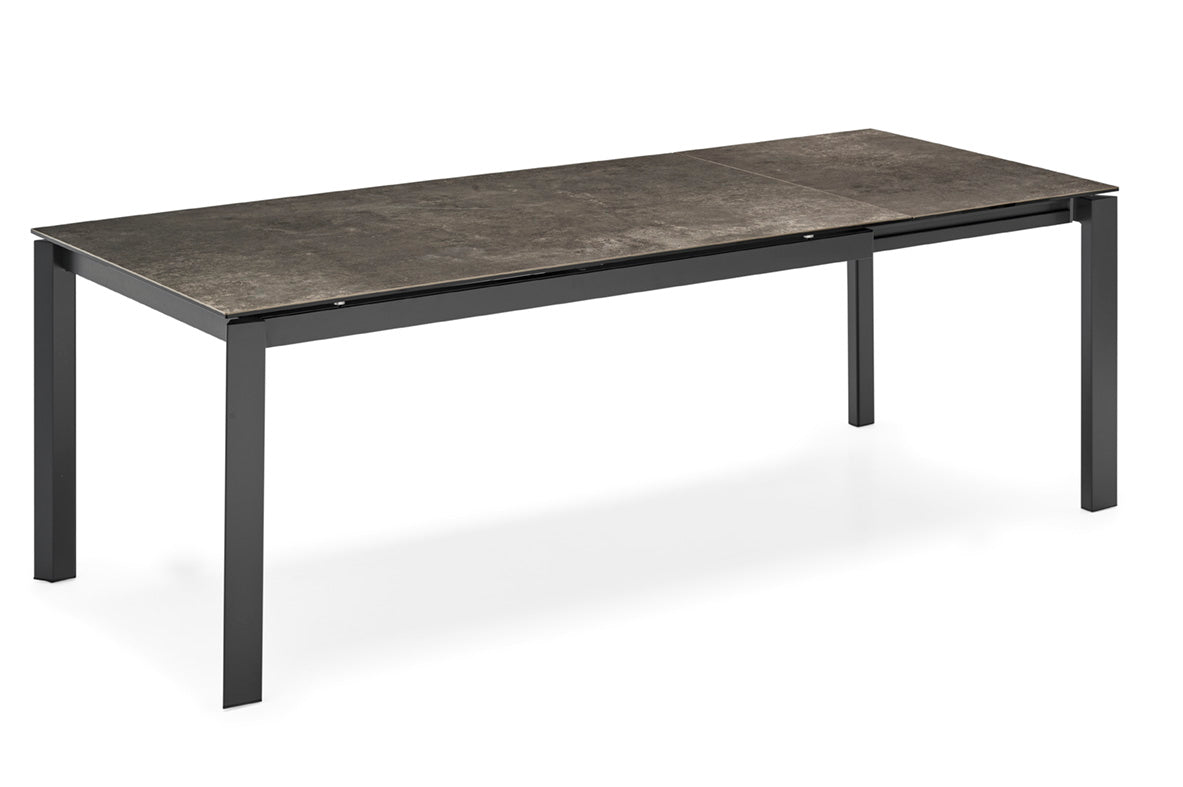 Expandable Table DUCA with Graphite Top and Black Base