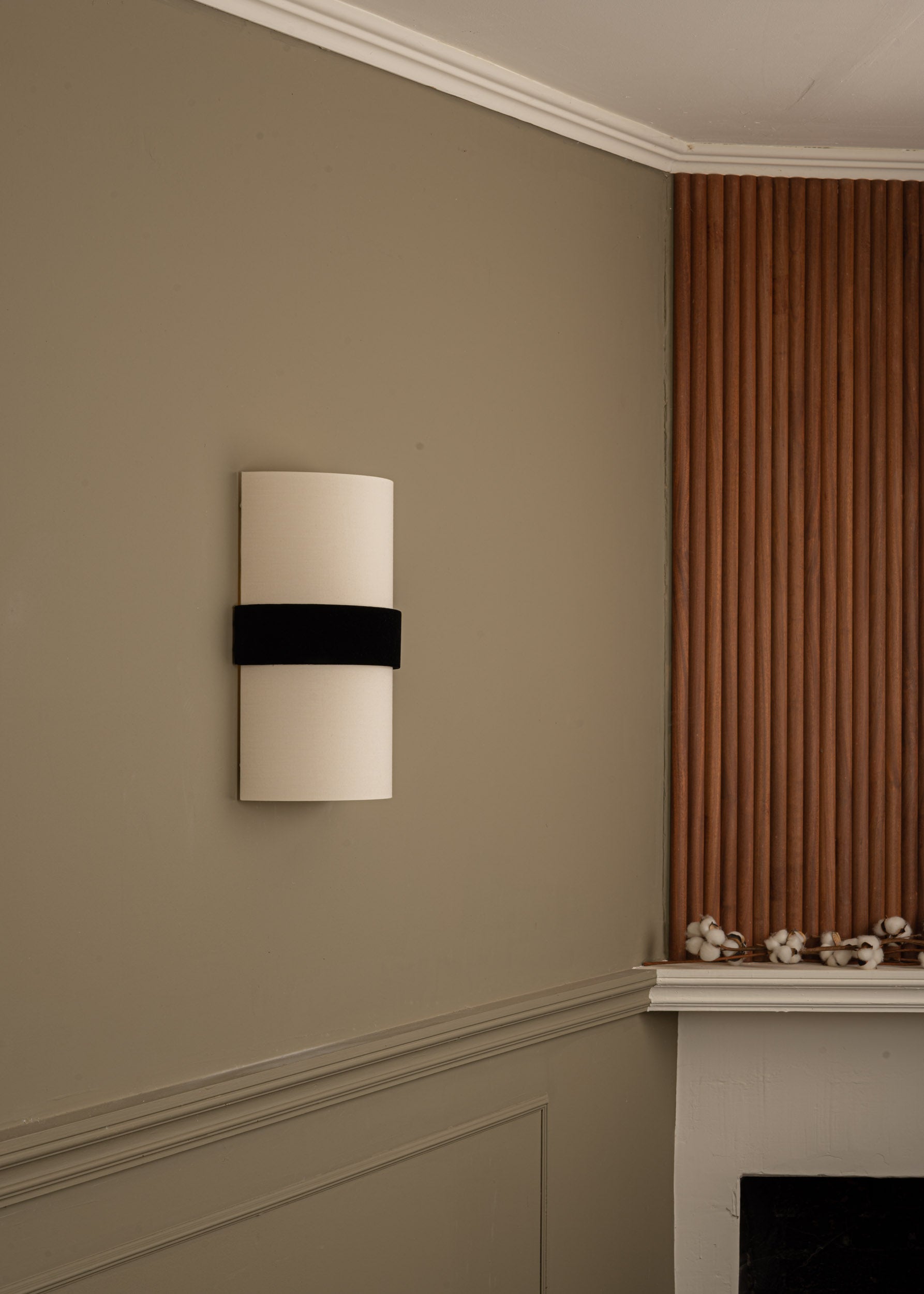 Nástěnné svítidlo DUONO ecru s černou