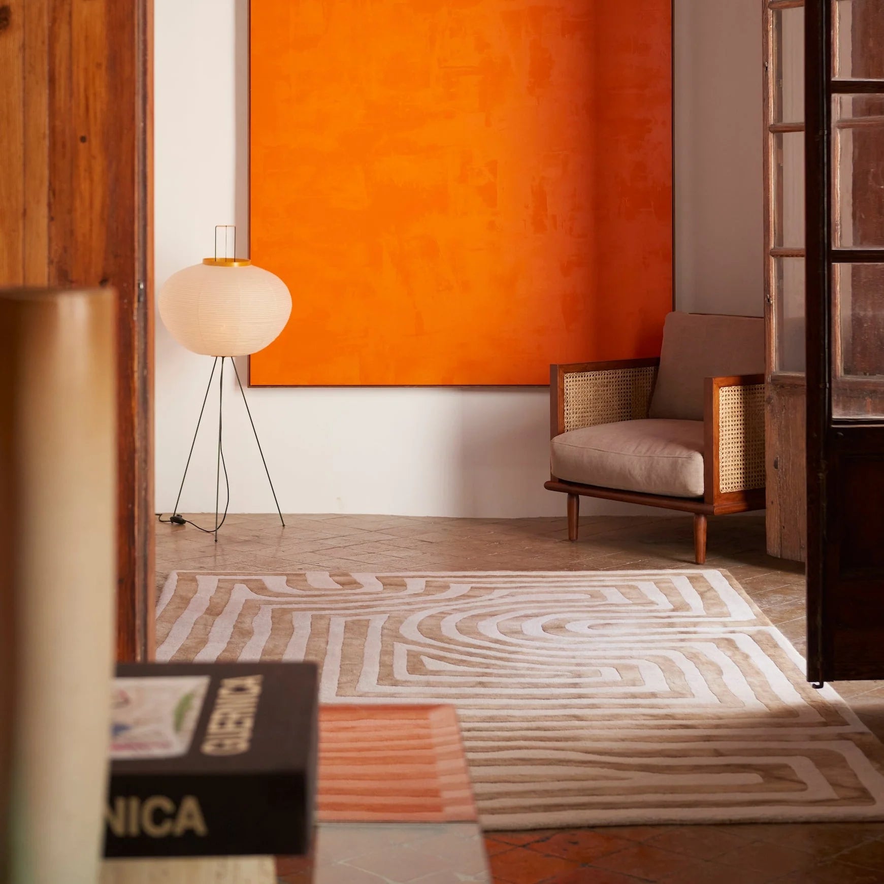 Koberec PSYCHEDELIC LABYRINT béžový