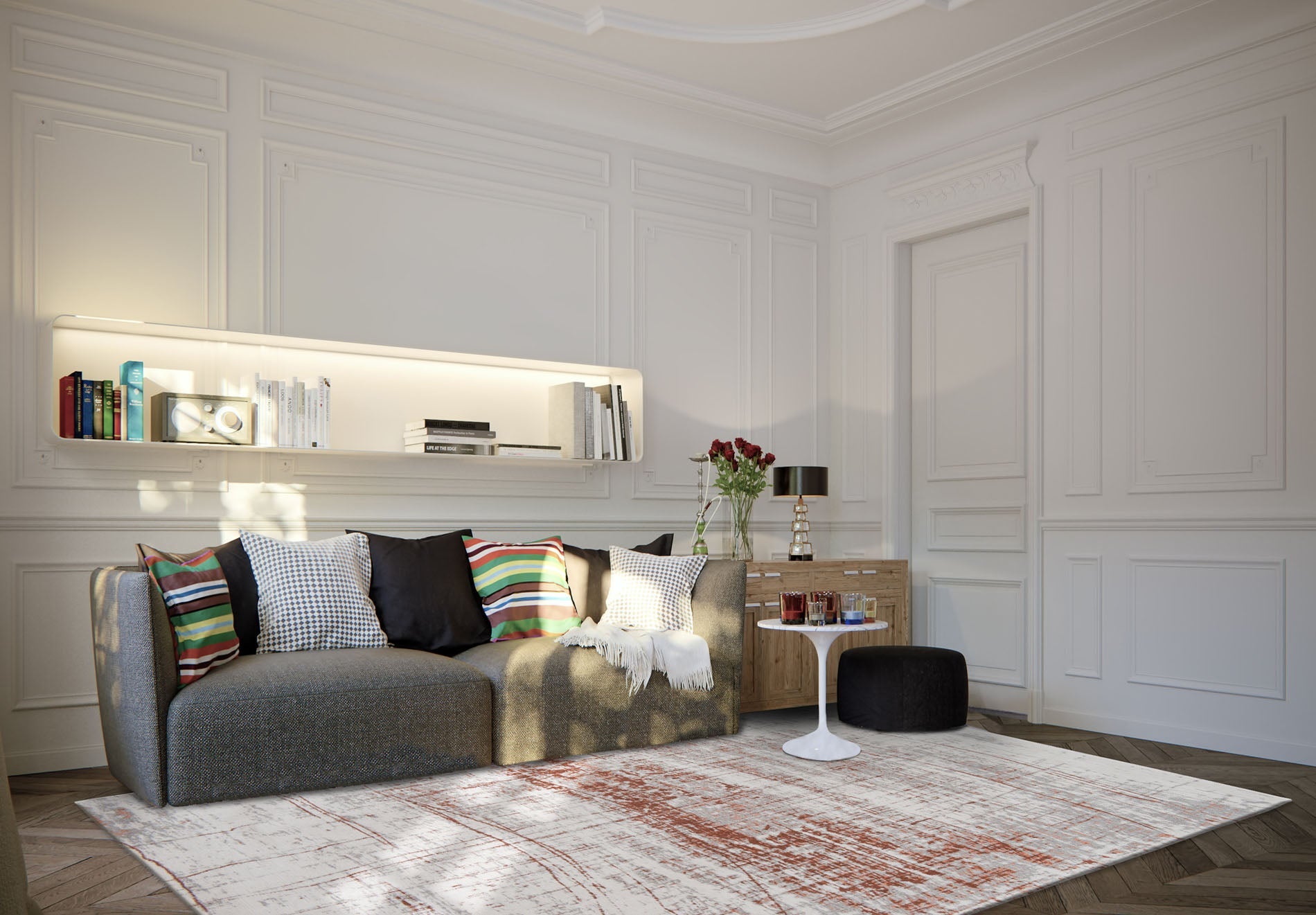 Koberec GRIFF COPPERFIELD hnědo-bílý