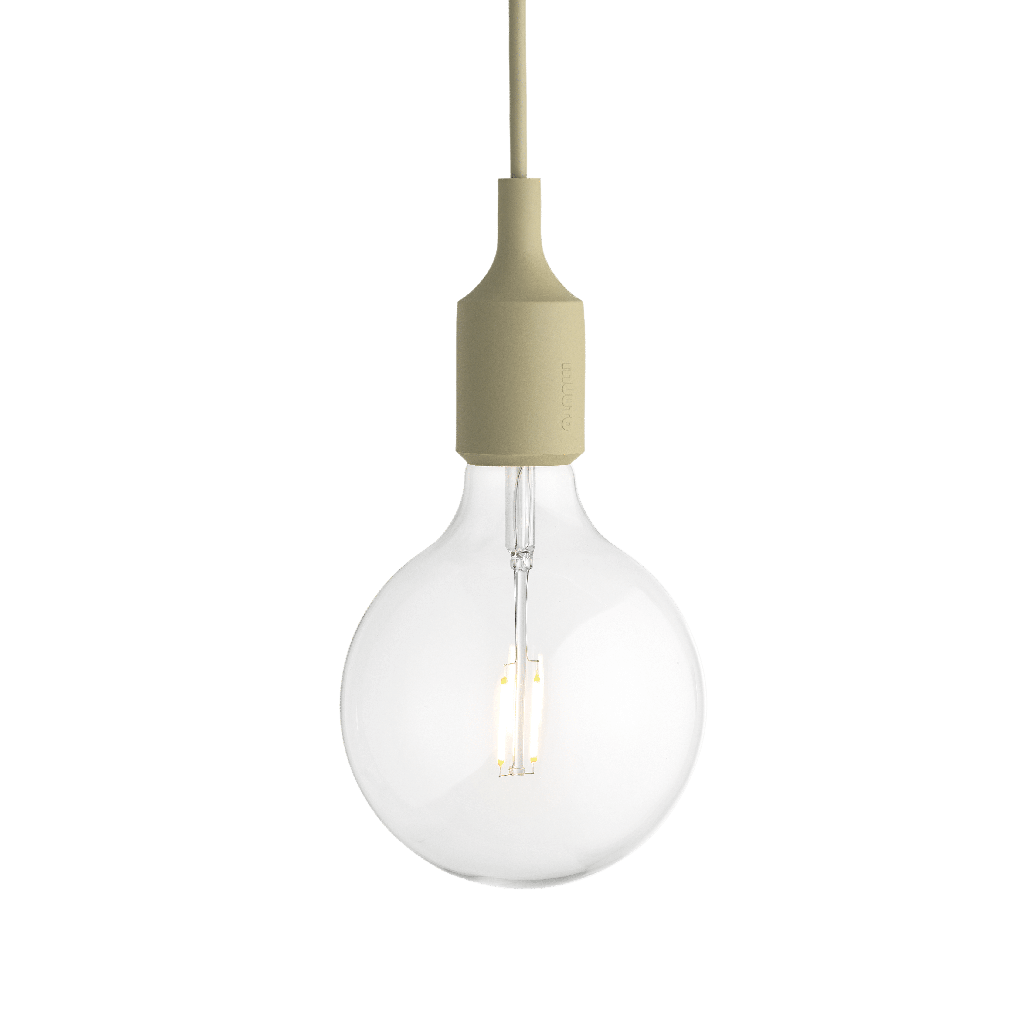 Závěsná lampa E27 béžovo-zelená