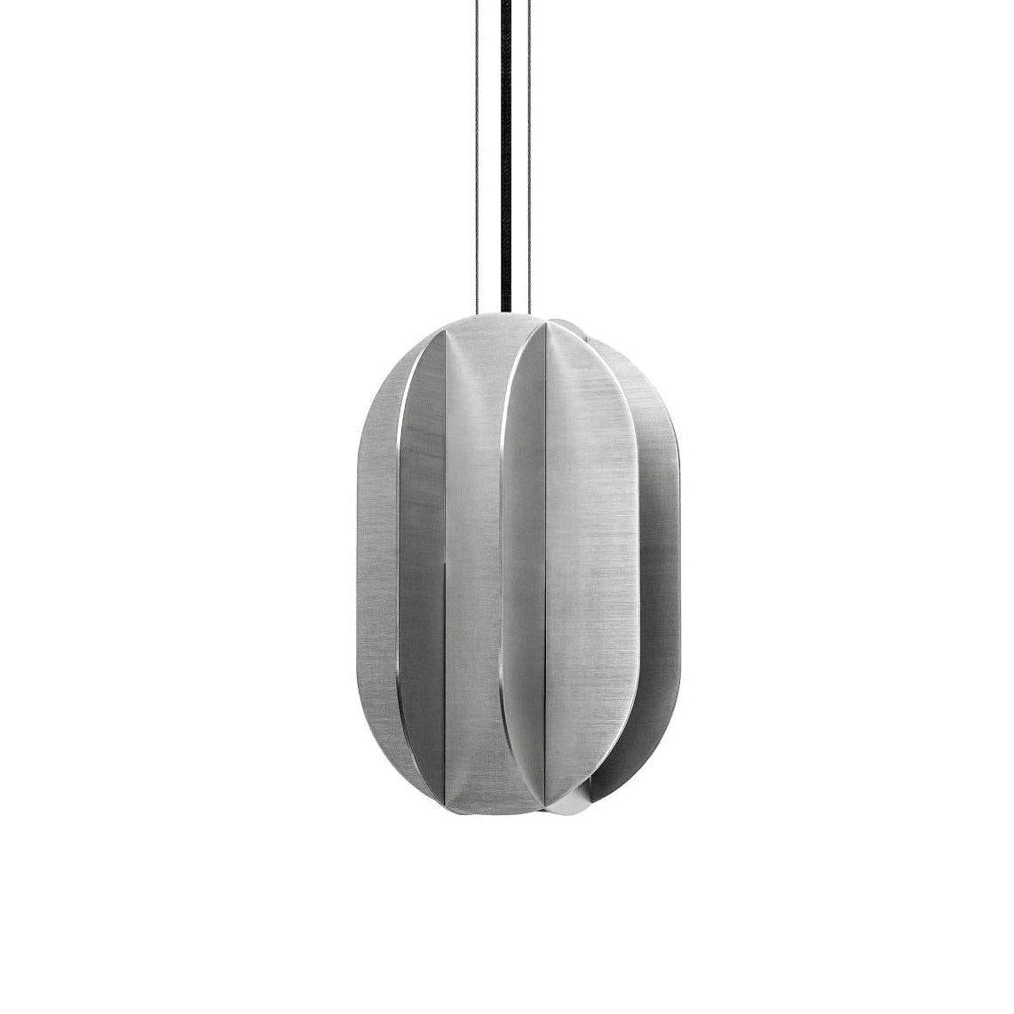 Oval pendant lamp EL steel
