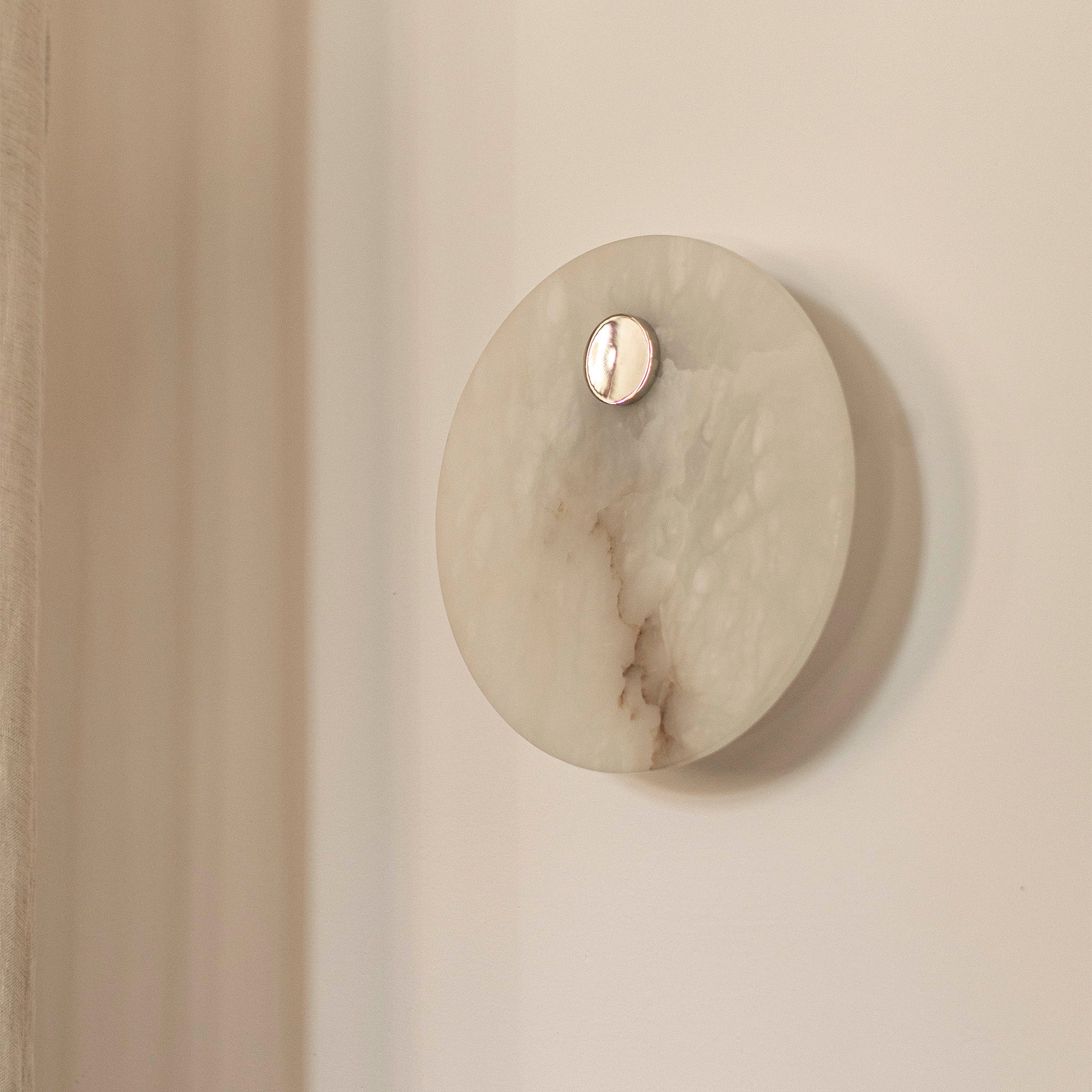 Alabaster Wall Lamp EOS Nickel
