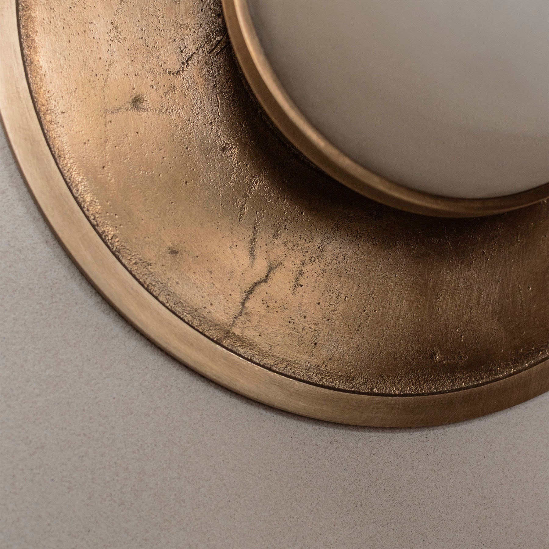 Plafon alabastrový FULL MOON kartáčovaný mosaz