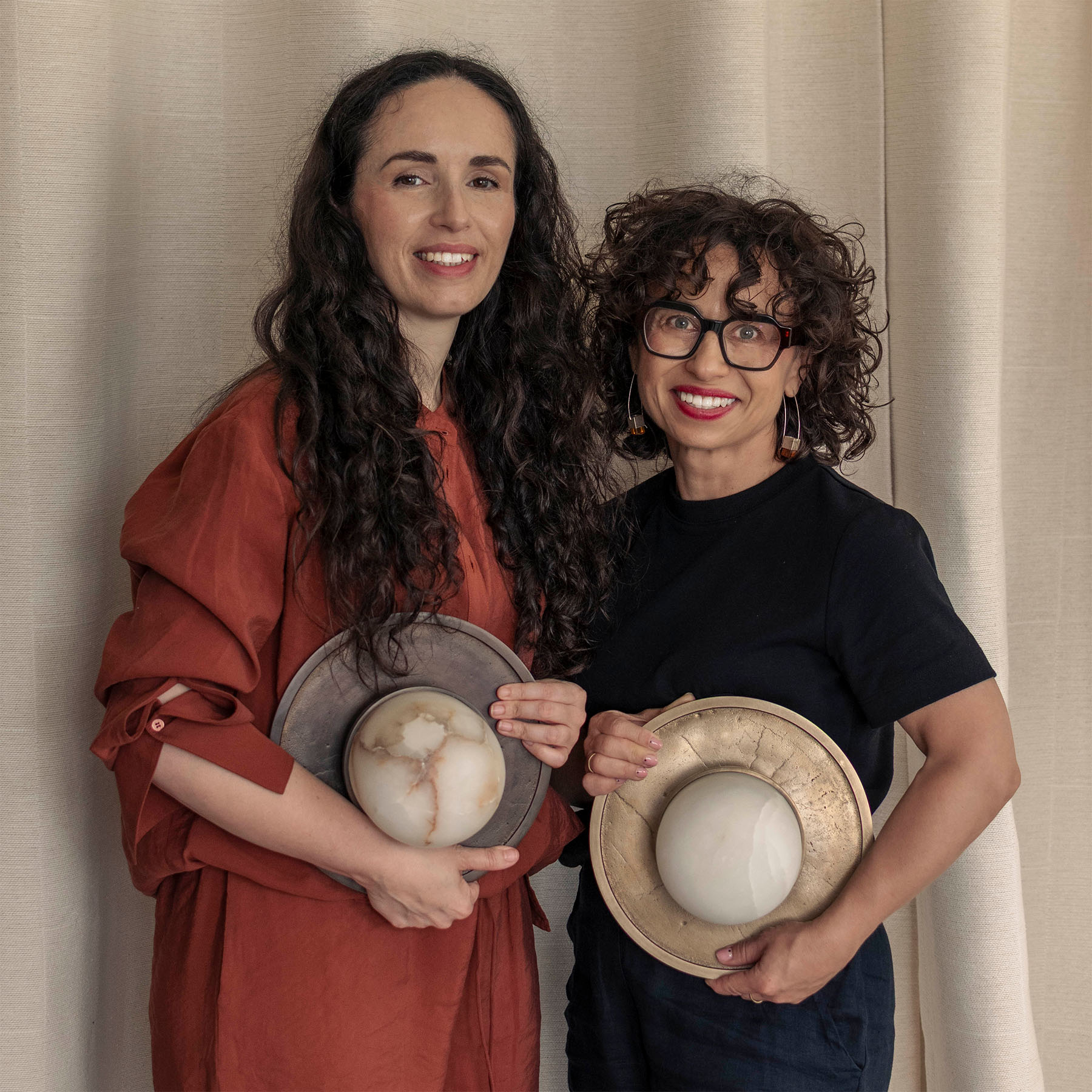 Plafon alabastrový FULL MOON kartáčovaný mosaz