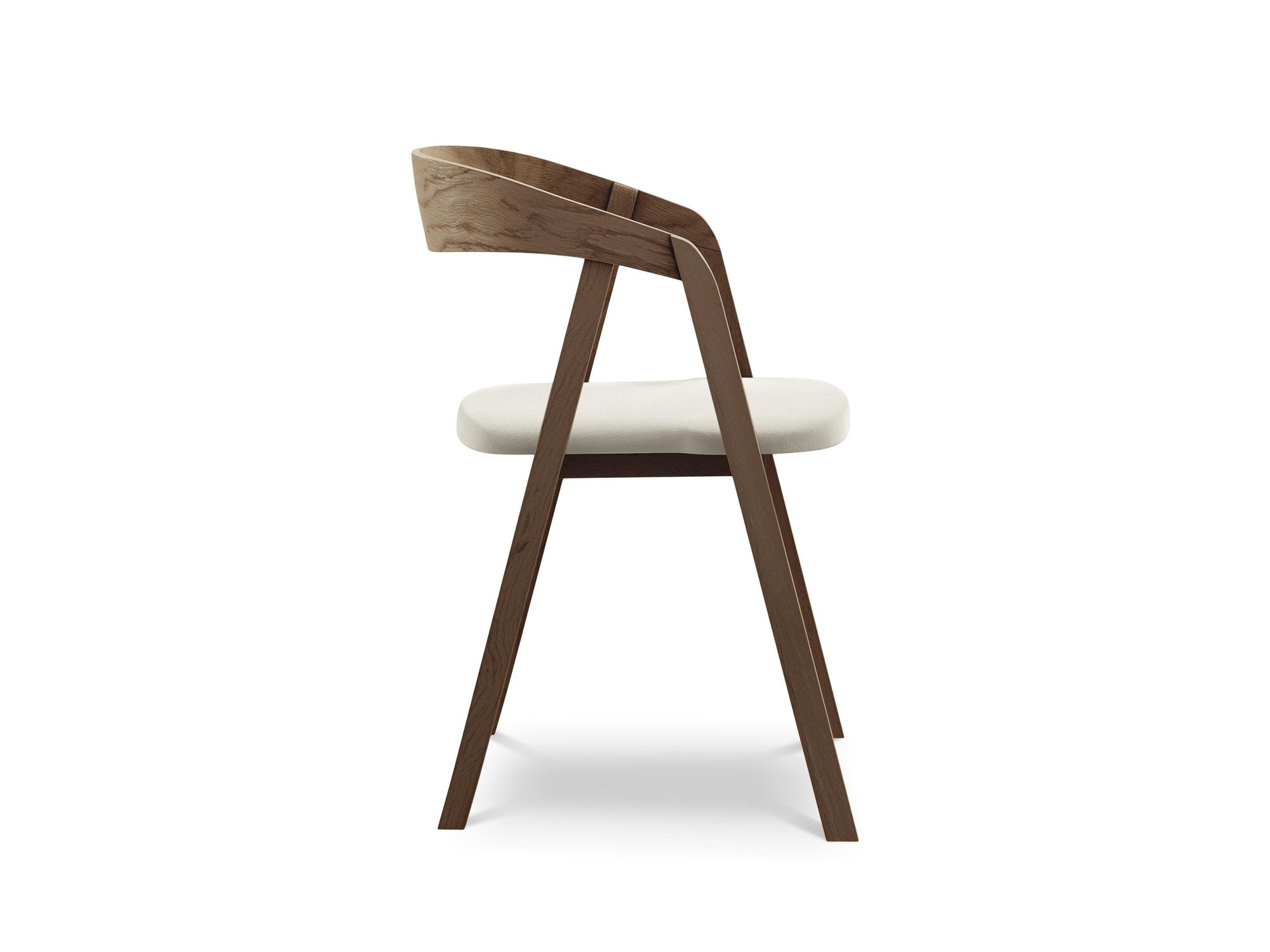 Velvet Chair ERIKA Light Beige with Beech Base