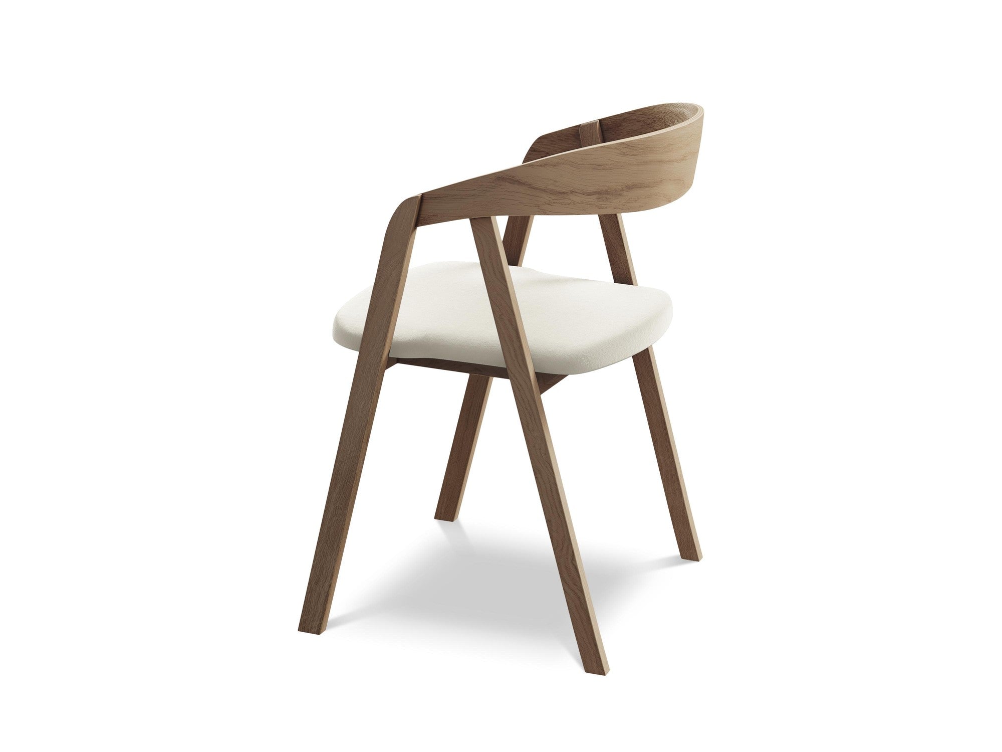 Velvet Chair ERIKA Light Beige with Beech Base