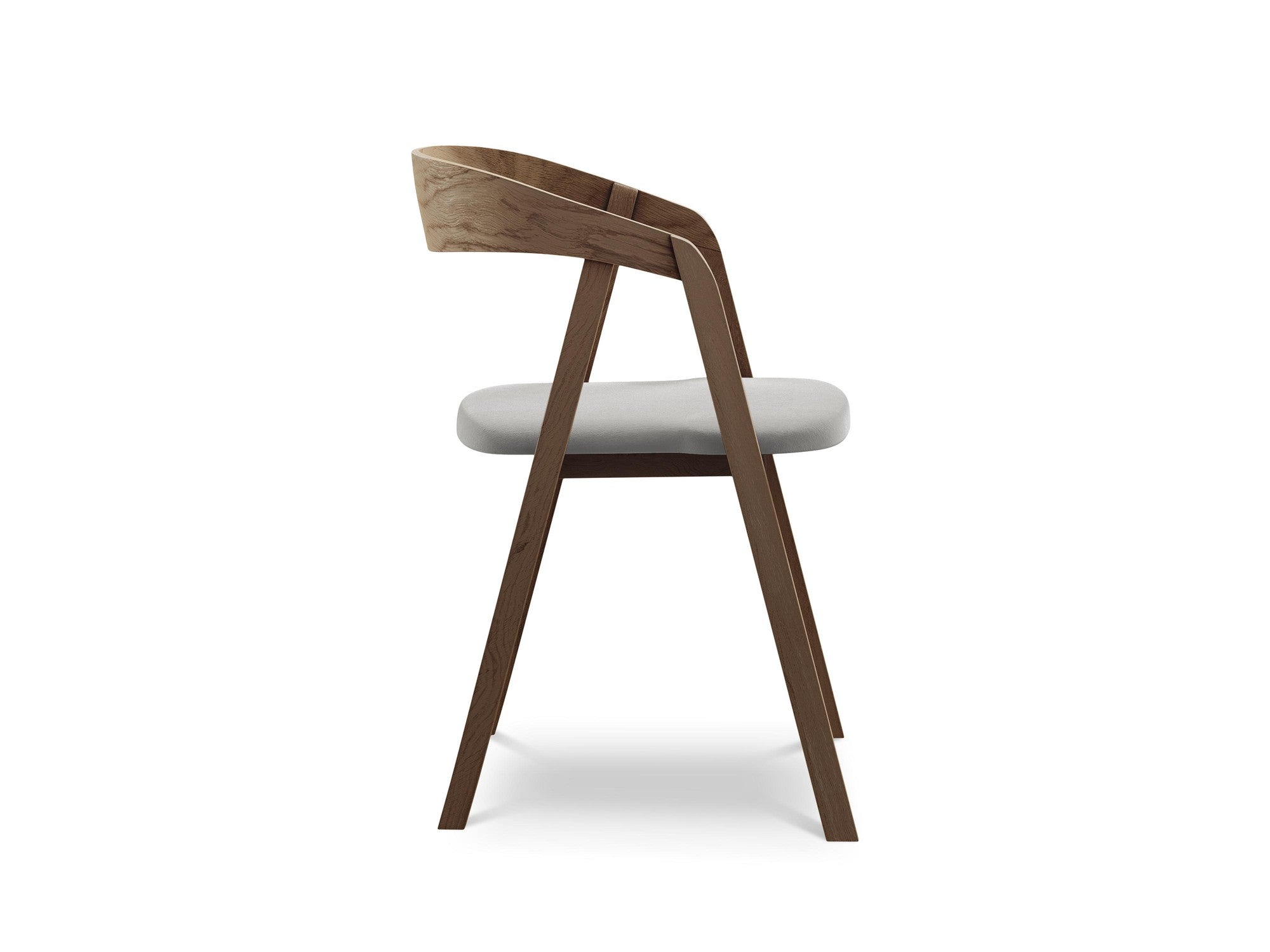 Velvet Chair ERIKA Silver with Beech Base