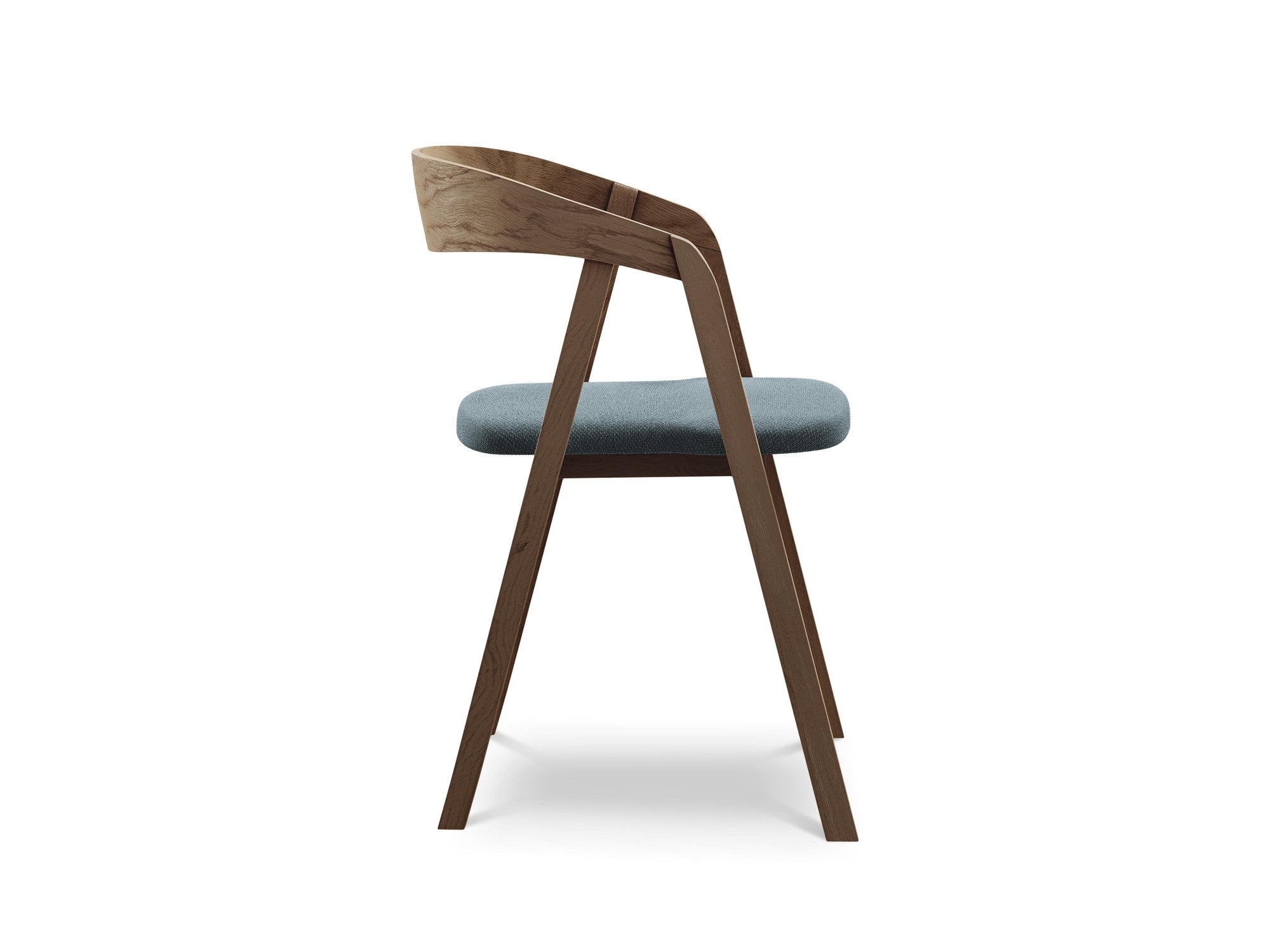 ERIKA Chair in Denim Blue Boucle with Beech Base