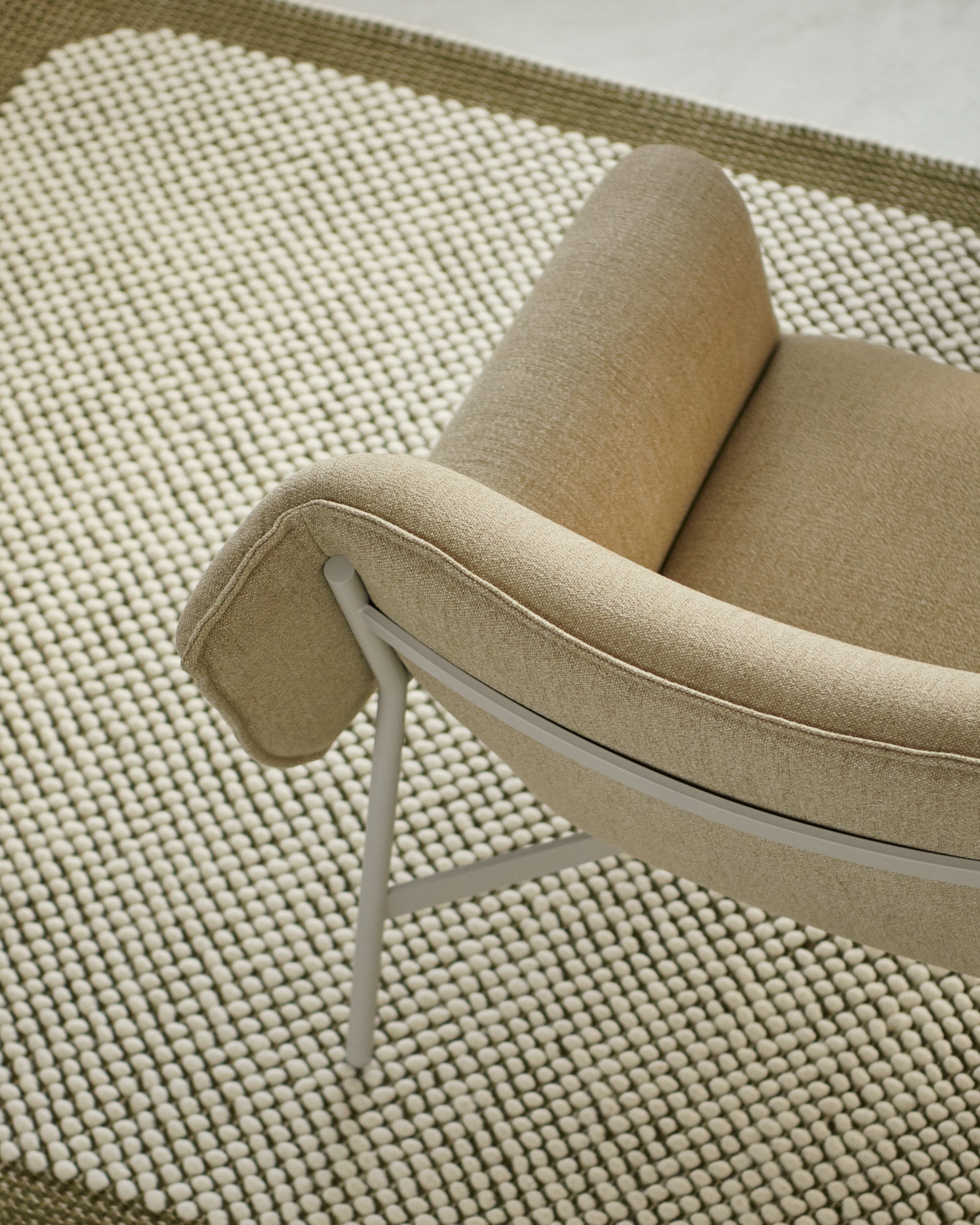 Koberec PEBBLE zelený s béžovým