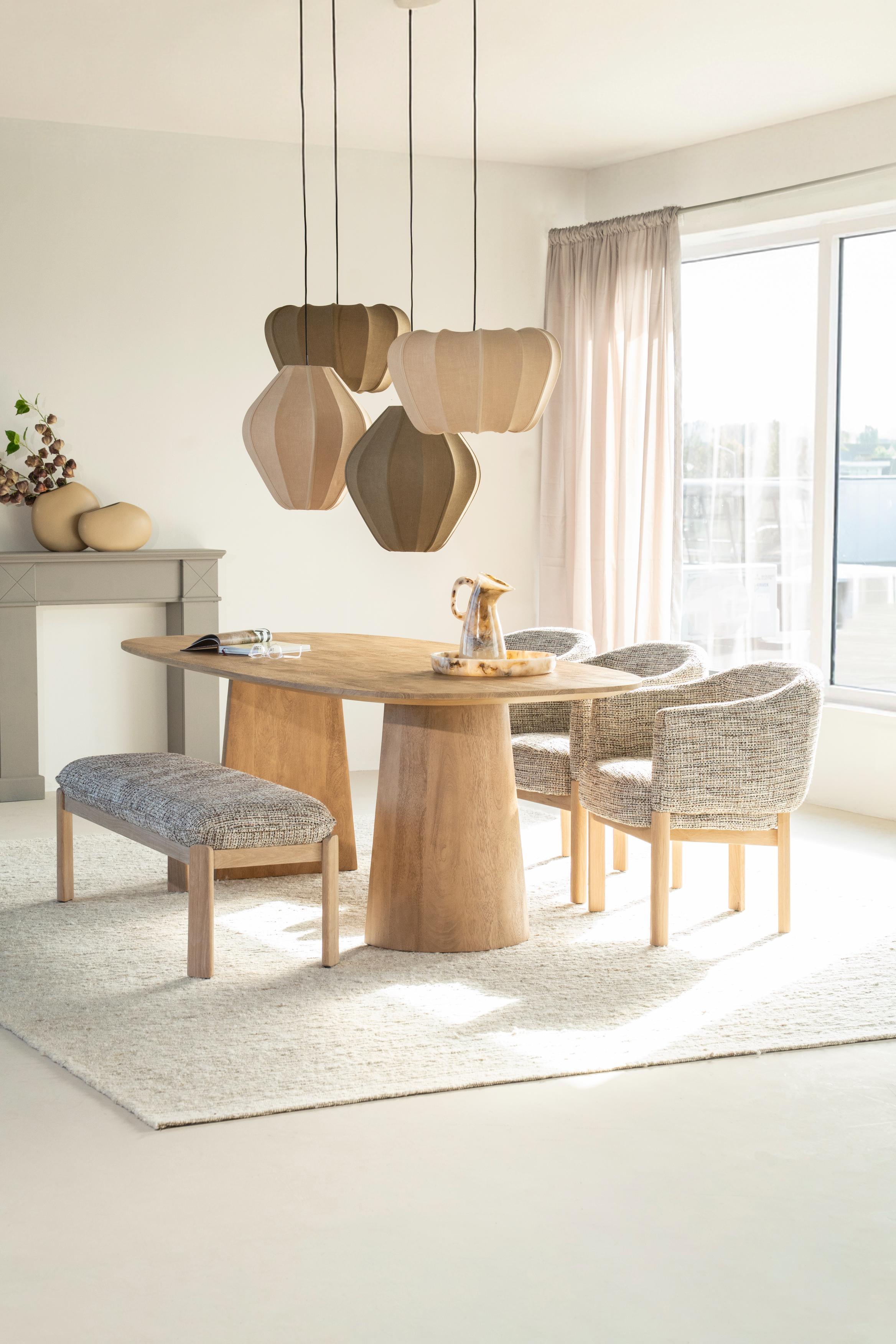 Oválný stůl LUNE z mangového dřeva