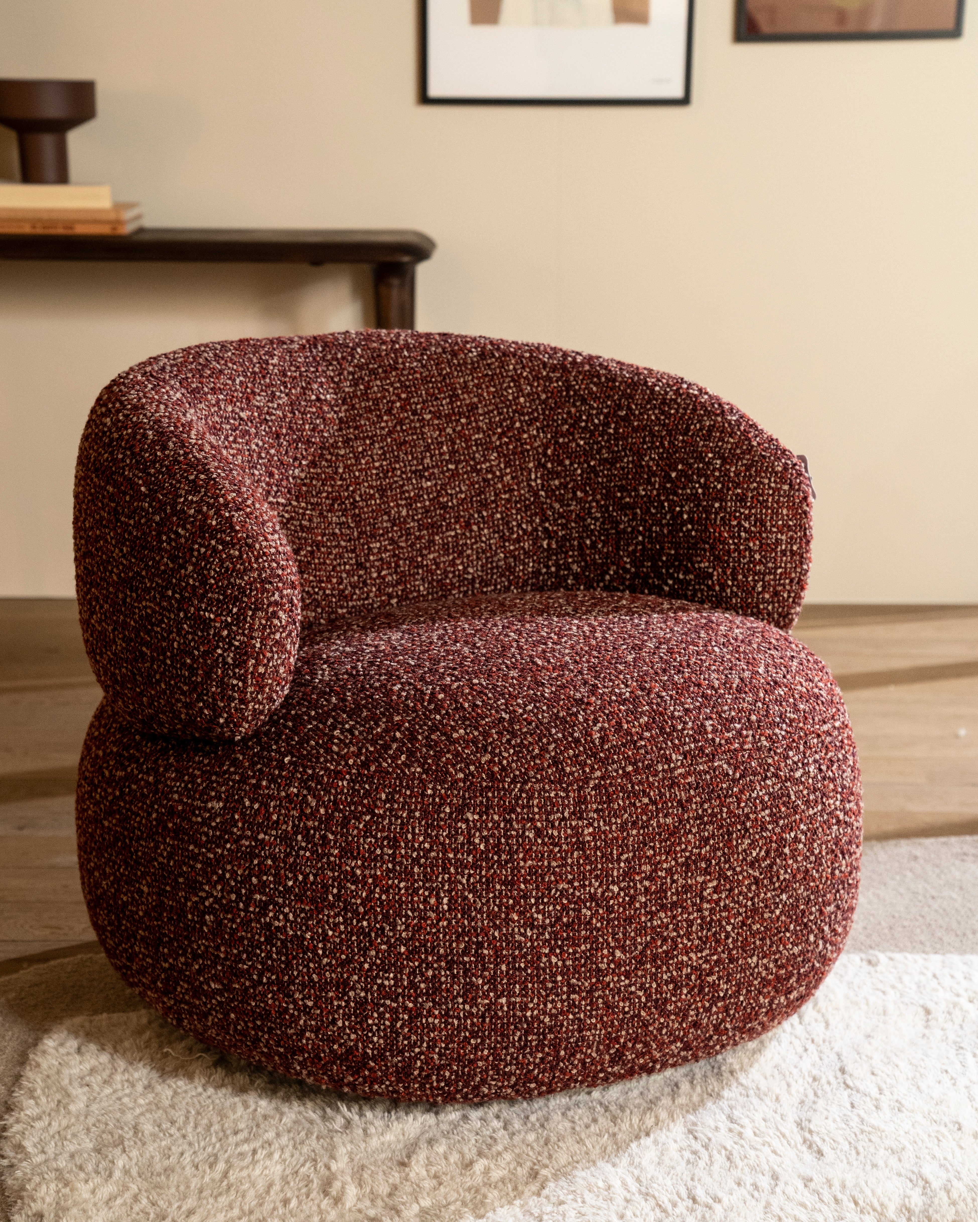 MAEVE Armchair in Rust Brown Melange