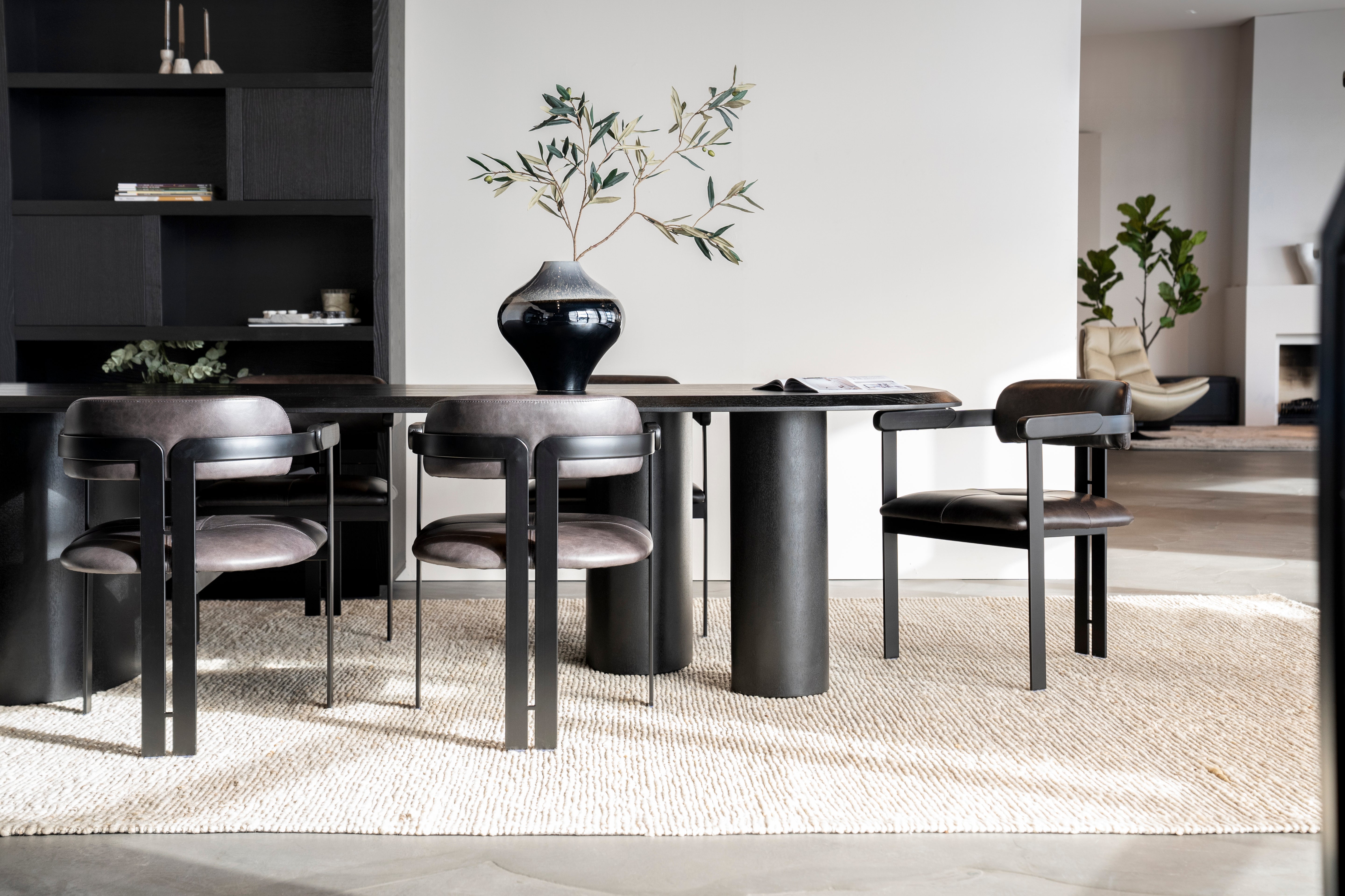 Stůl WALTER černý dubový dýhovaný