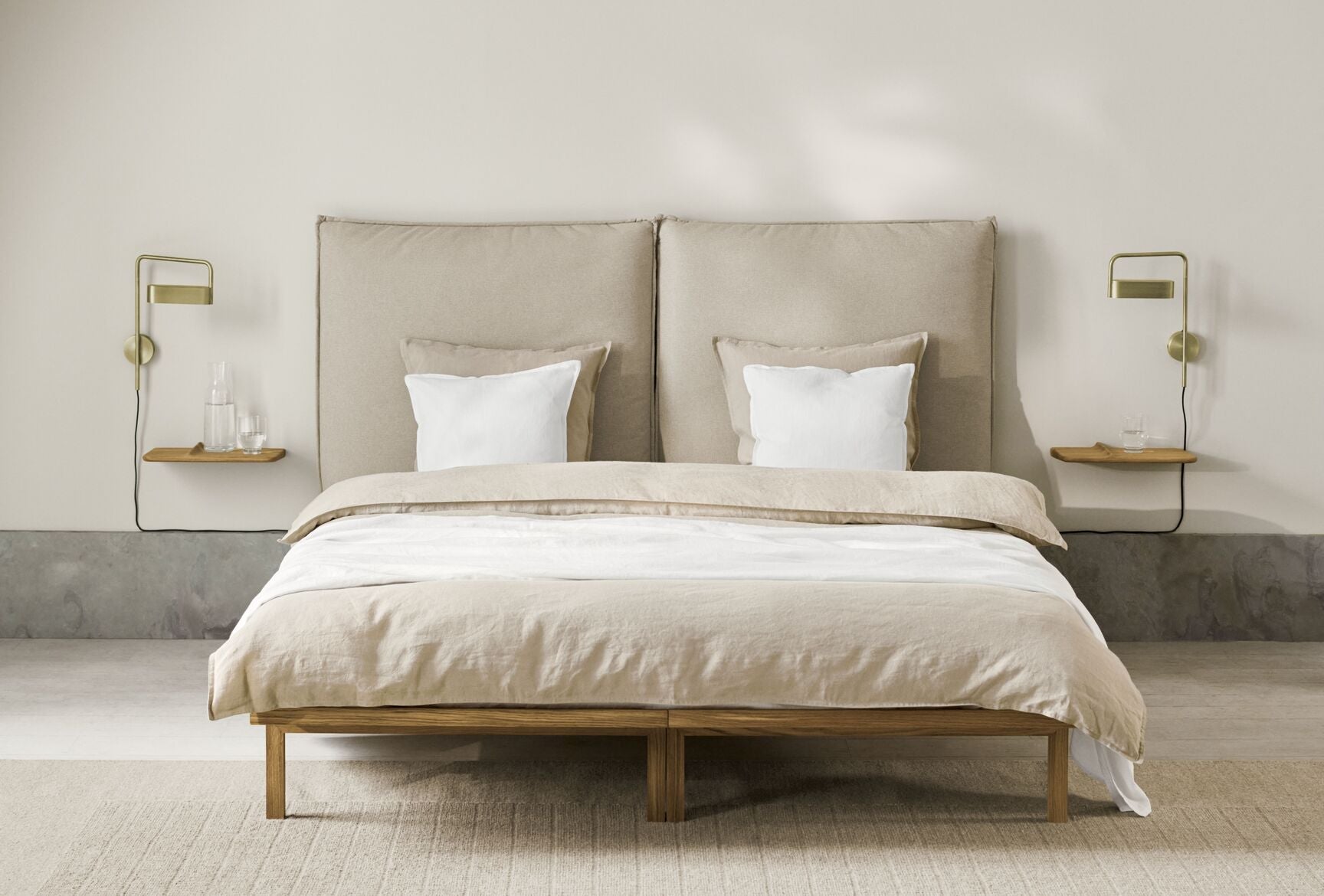 Polička WAVE tmavé dubové dřevo