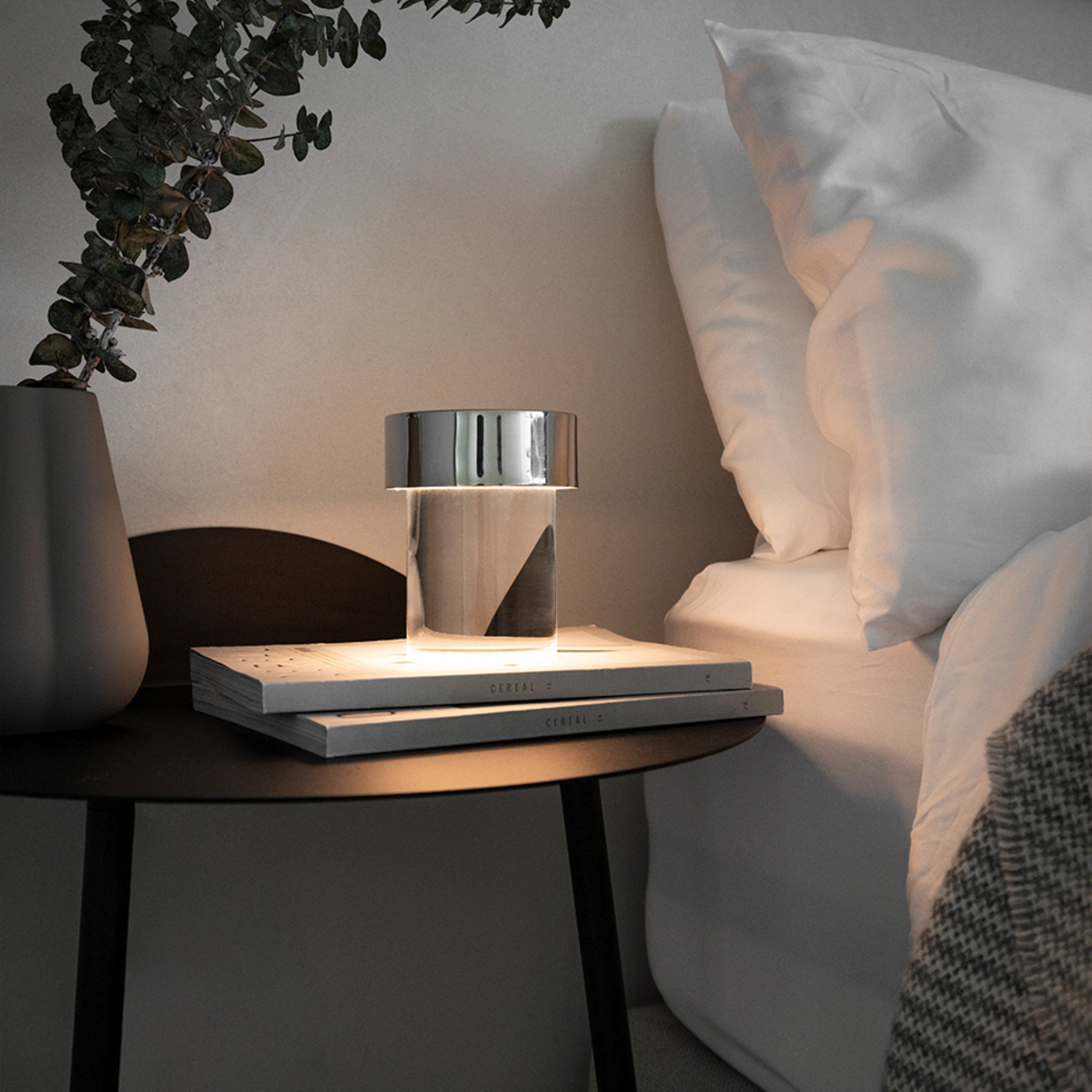 LAST ORDER FLUTED Portable Lamp Silver