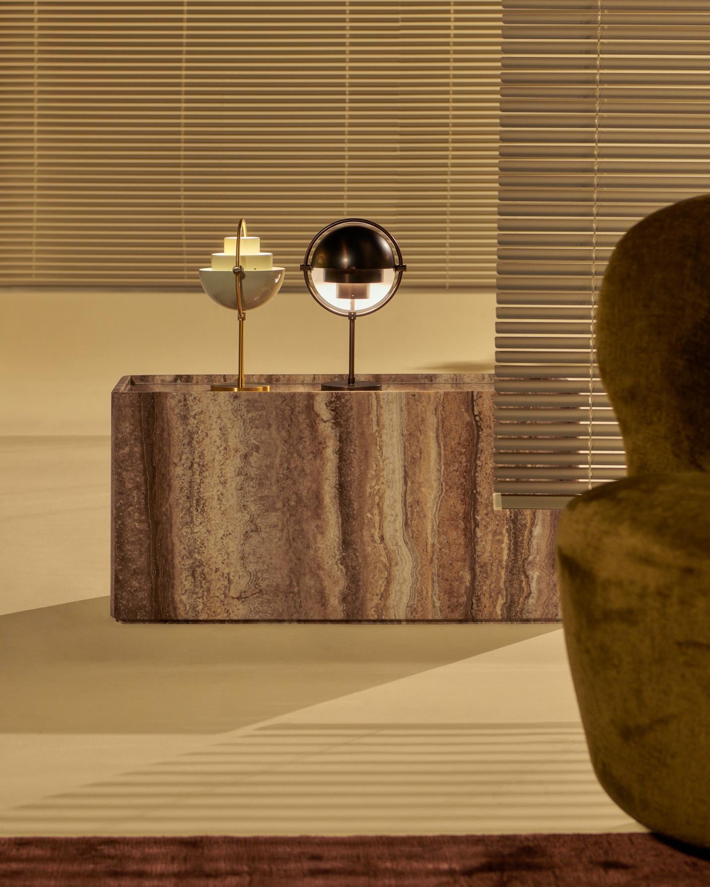 PIETRA cream travertine coffee table