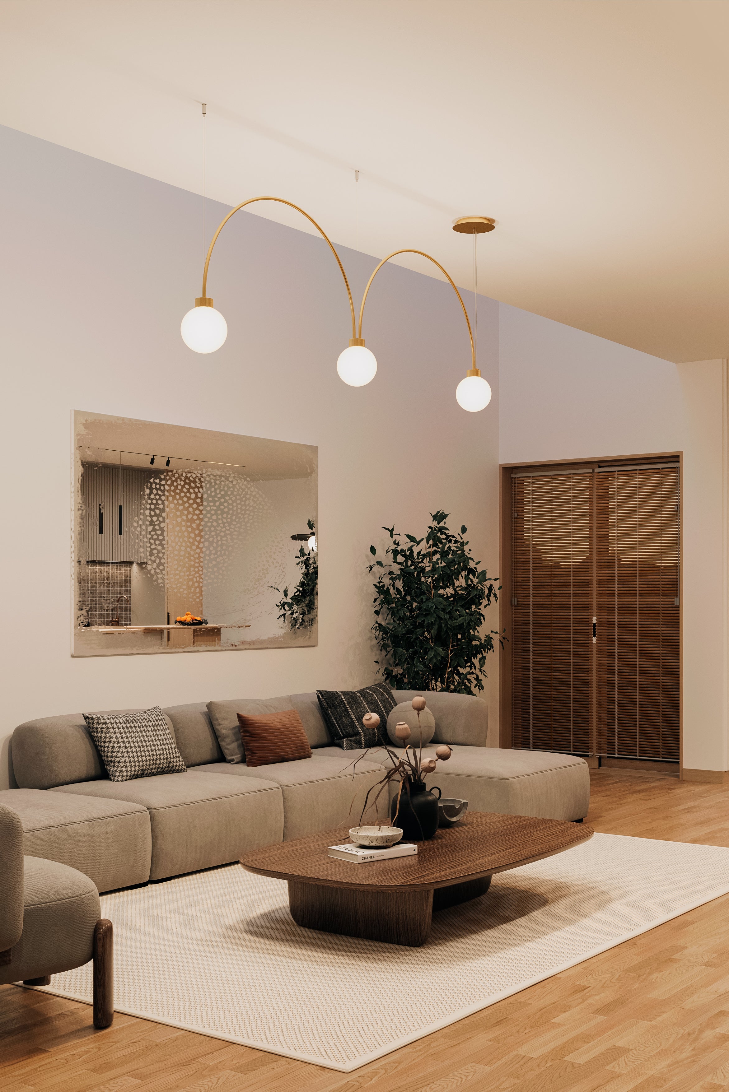 Stropní lampa FLYING BALL ARC