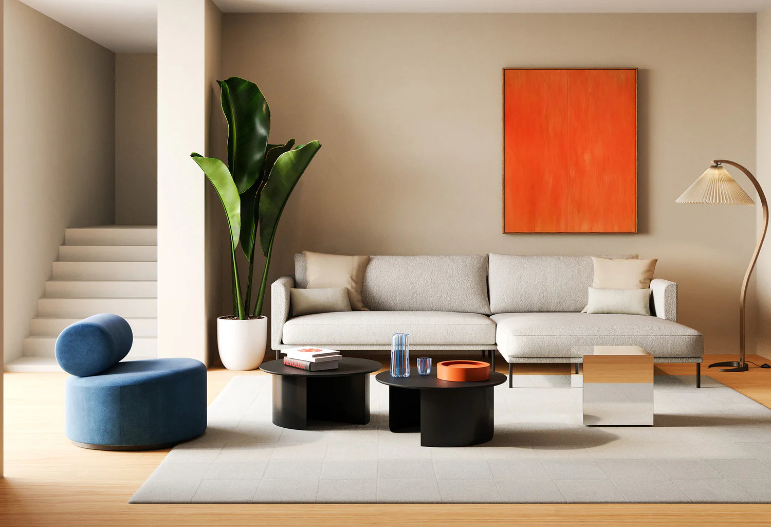 Koberec CHECKS béžový